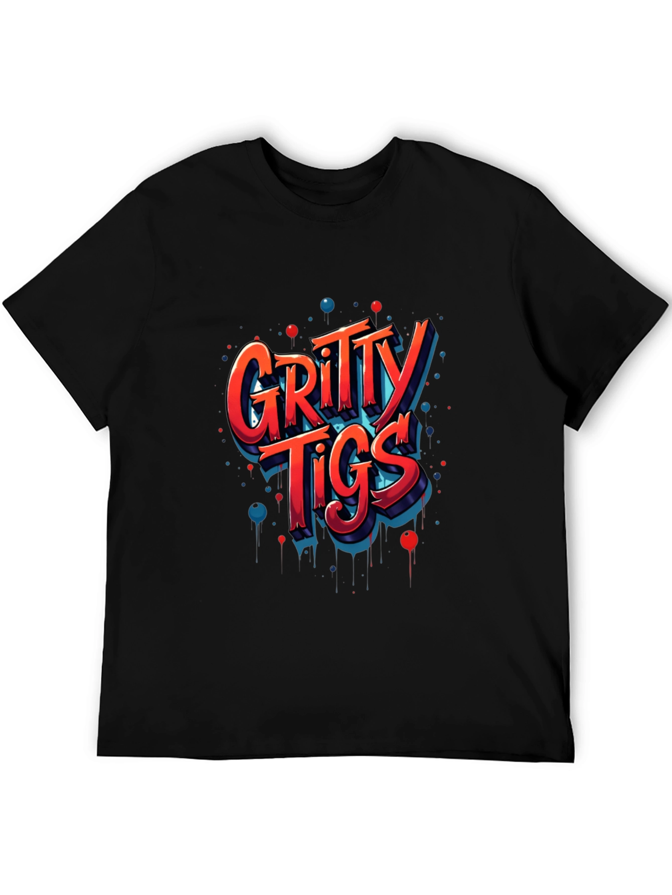 Gritty Tigs Graphic Tee - Cool Cartoon Design