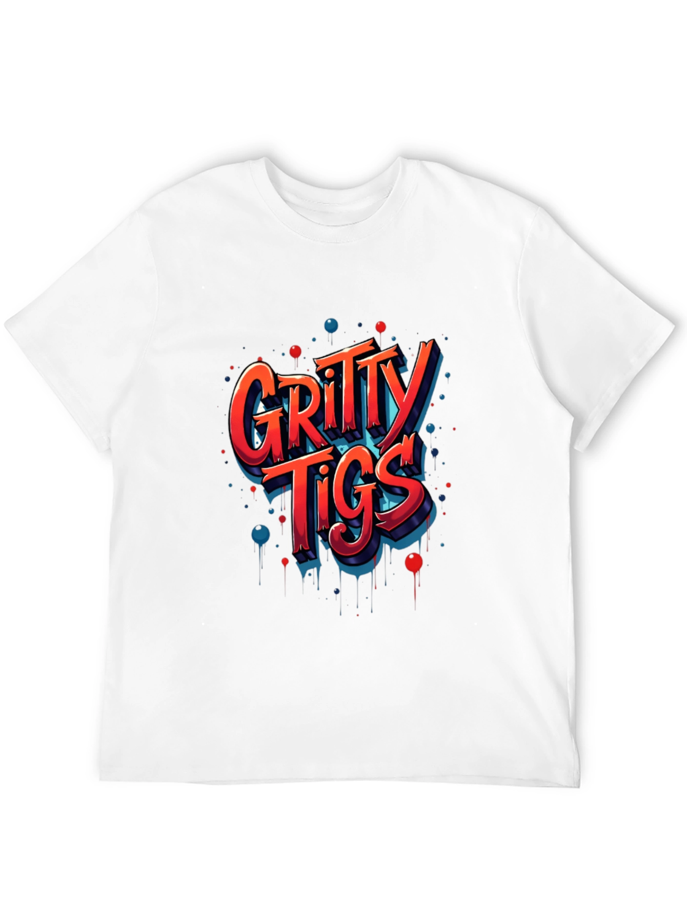 Gritty Tigs Graphic Tee - Cool Cartoon Design