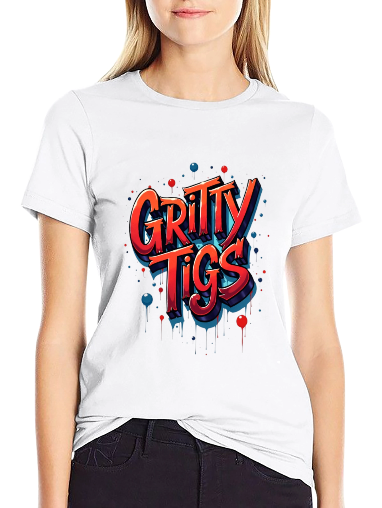 Gritty Tigs Graphic Tee - Cool Cartoon Design