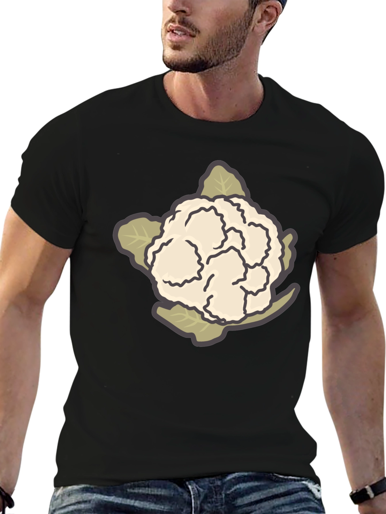Cauliflower Graphic Tee - Unique Vegetable T-Shirt