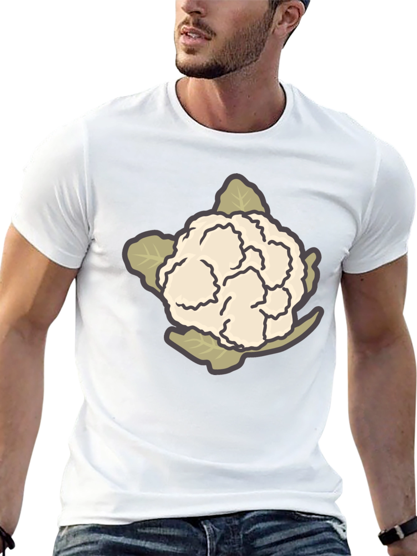 Cauliflower Graphic Tee - Unique Vegetable T-Shirt