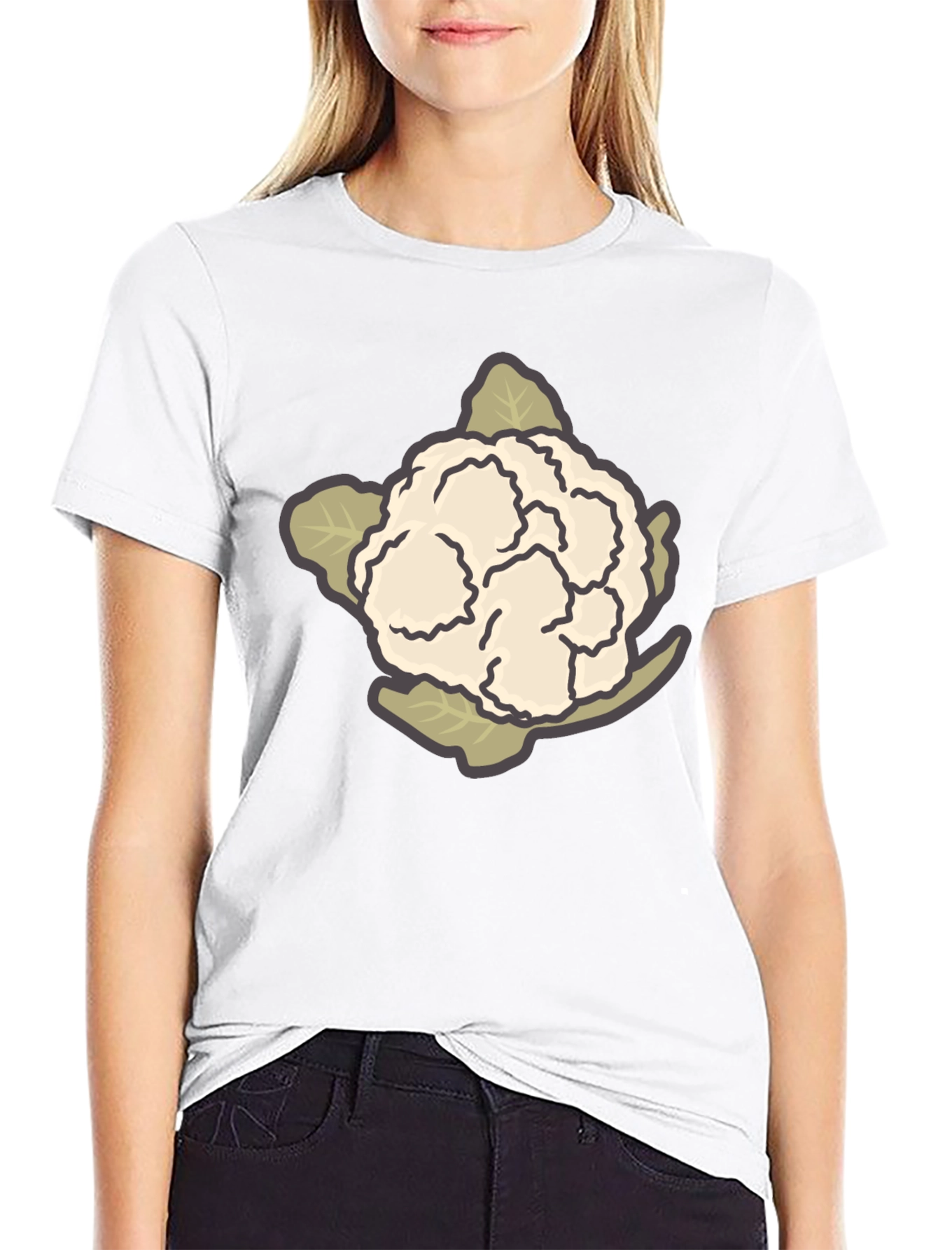 Cauliflower Graphic Tee - Unique Vegetable T-Shirt
