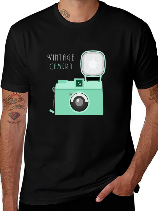 Vintage Camera Graphic Tee - Retro Style T-Shirt