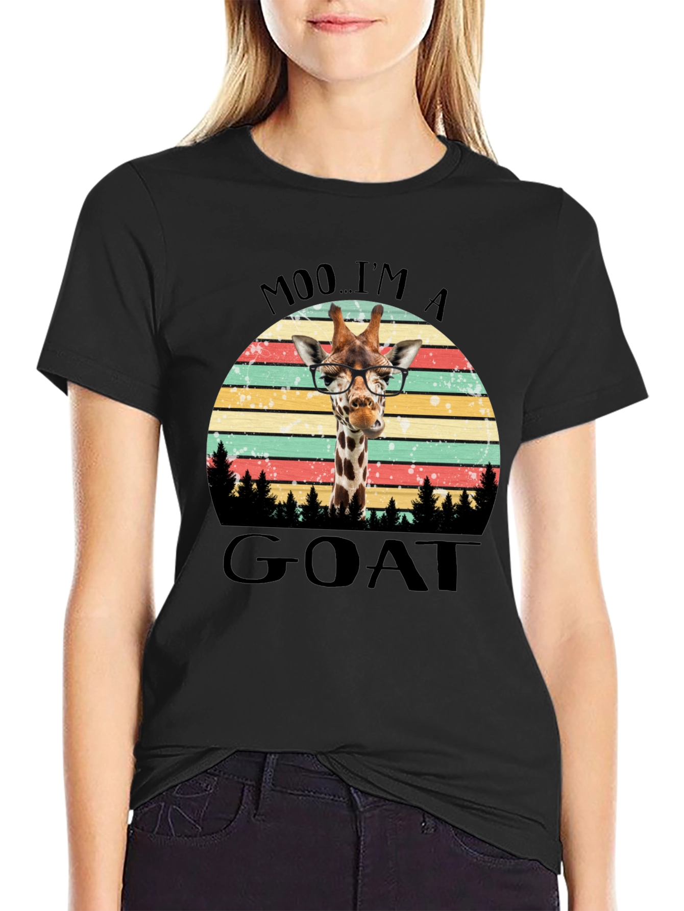 Moo Im A Goat Giraffe T-Shirt