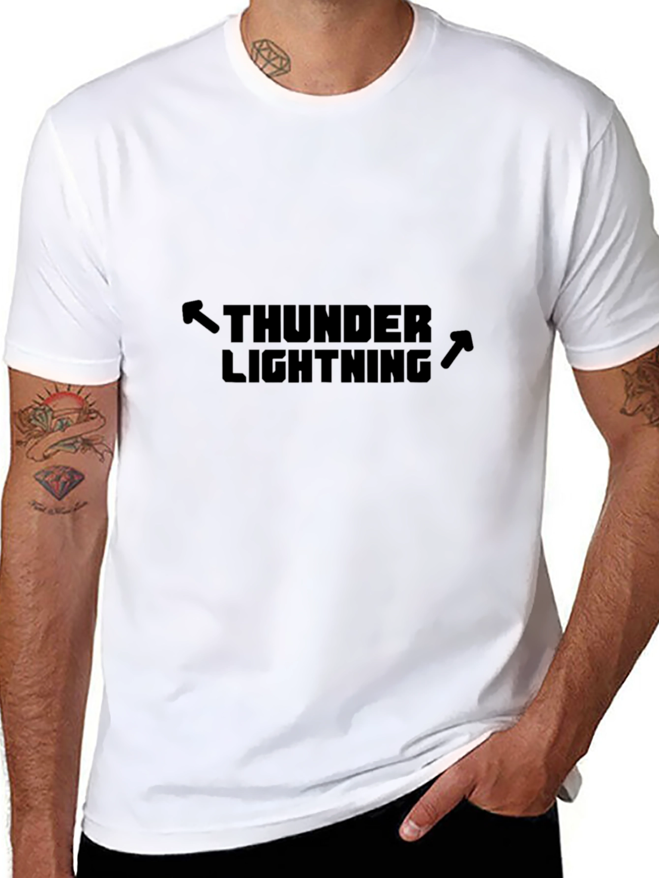 Thunder Lightning Black Graphic Tee