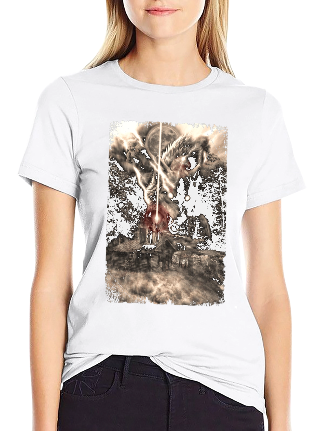 Wolf Moon Cabin Graphic Tee