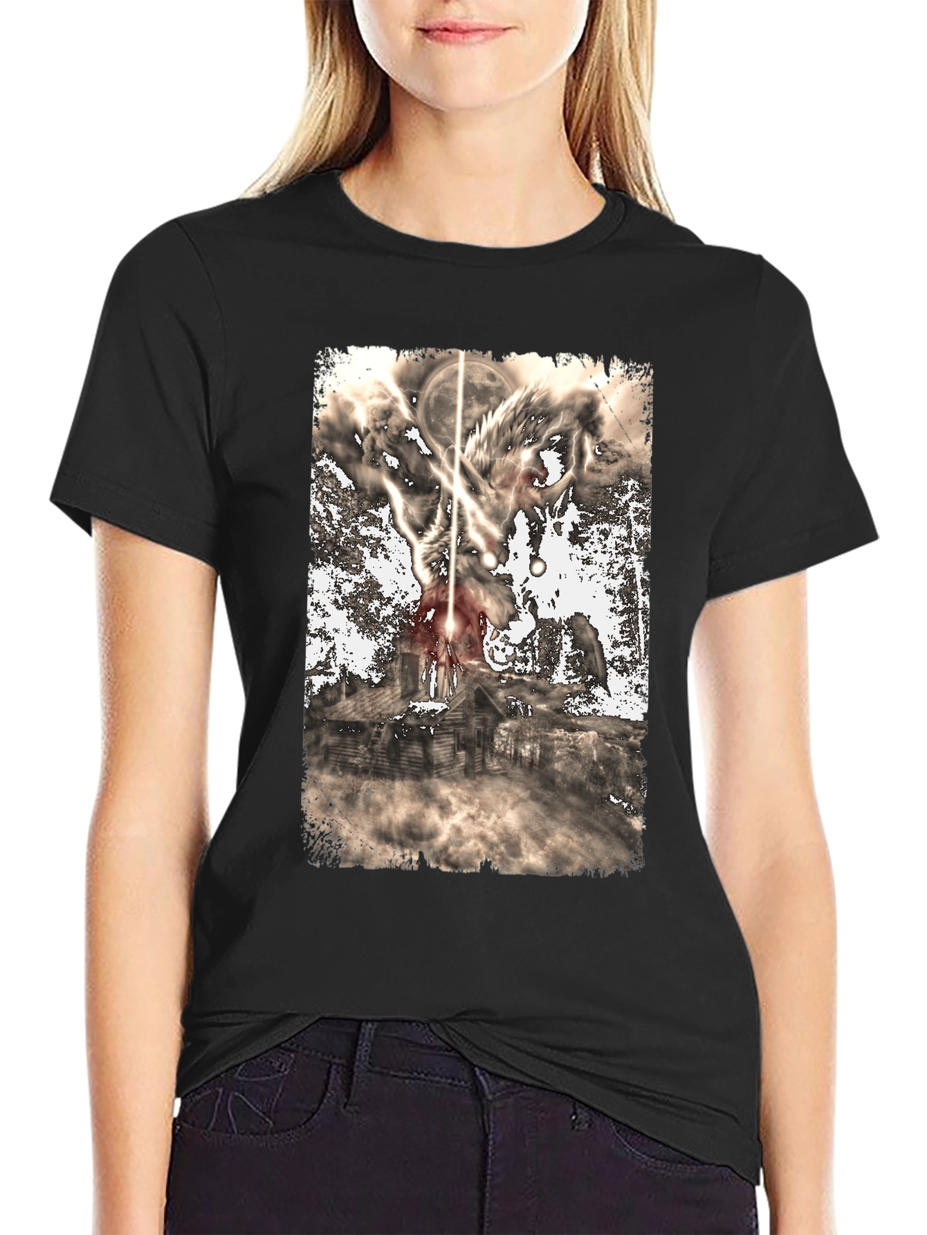 Wolf Moon Cabin Graphic Tee