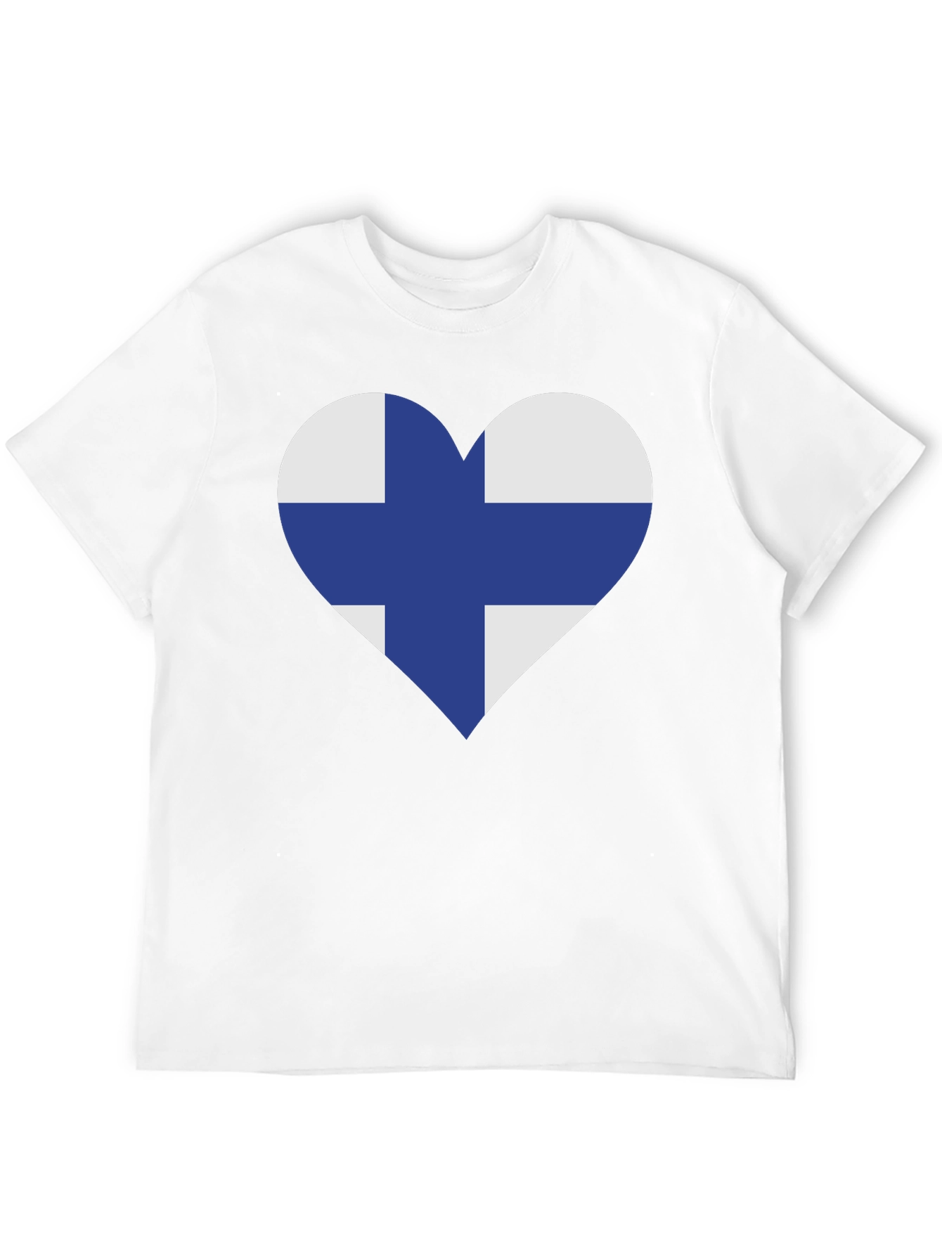 Finland Flag Heart T-Shirt - Finnish Pride Tee