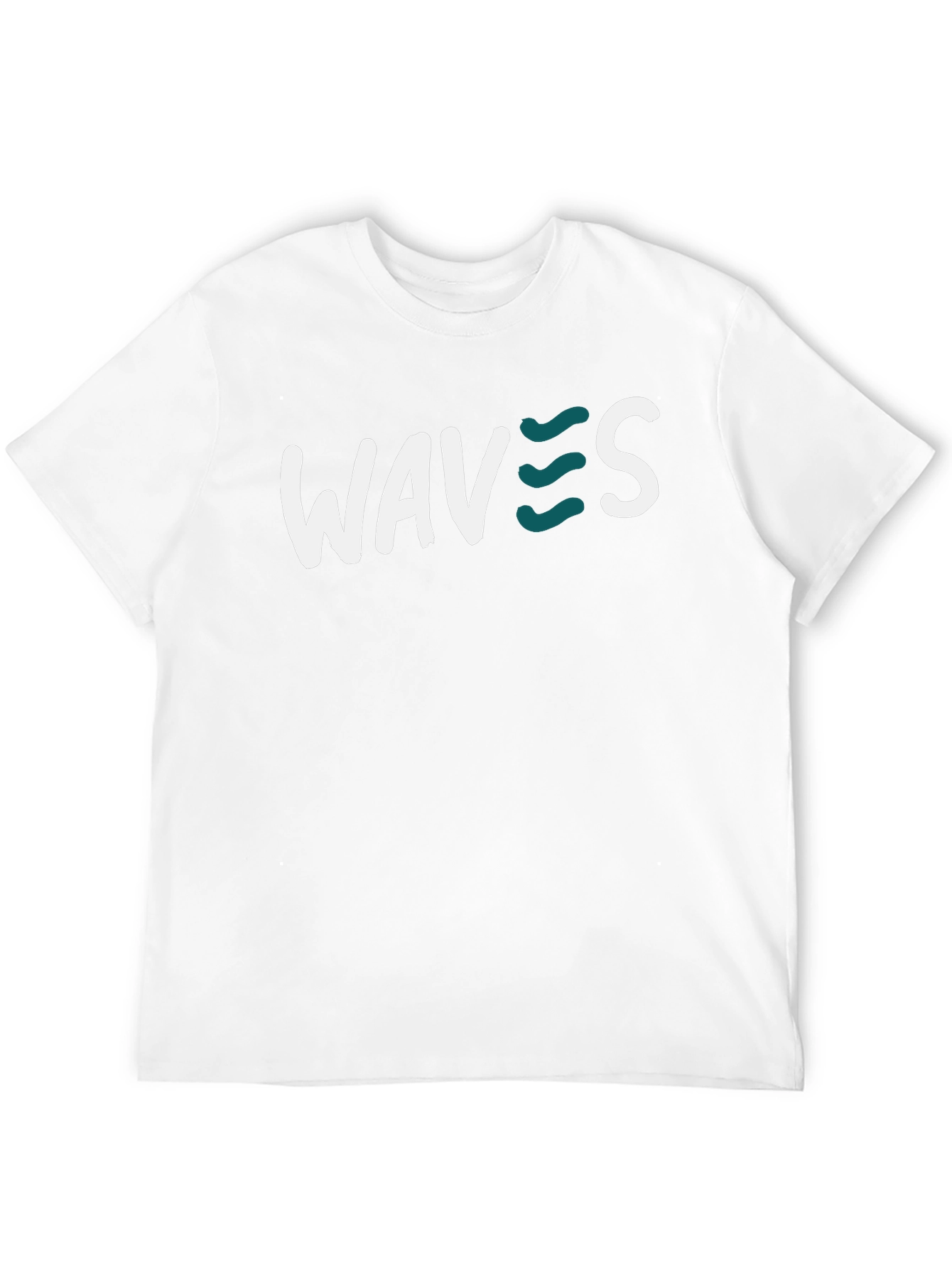 Waves Graphic Tee - Black Cotton T-Shirt