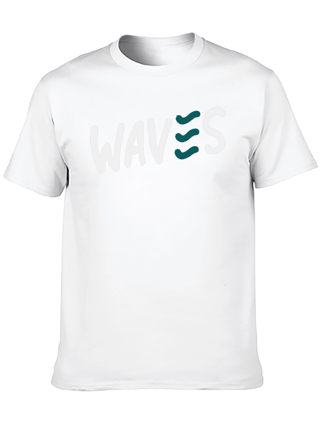 Waves Graphic Tee - Black Cotton T-Shirt