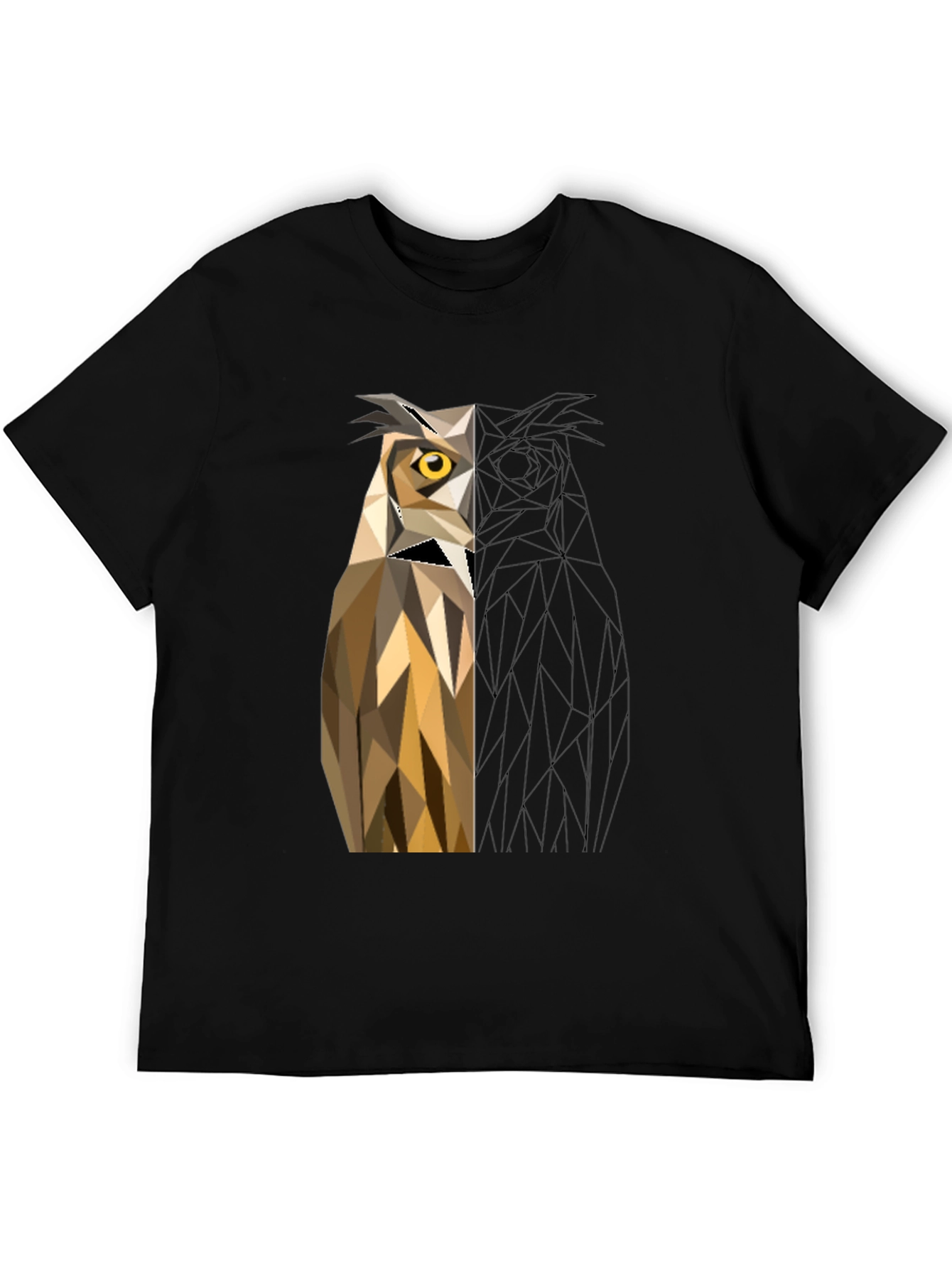 Geometric Owl T-Shirt - Modern Art Tee