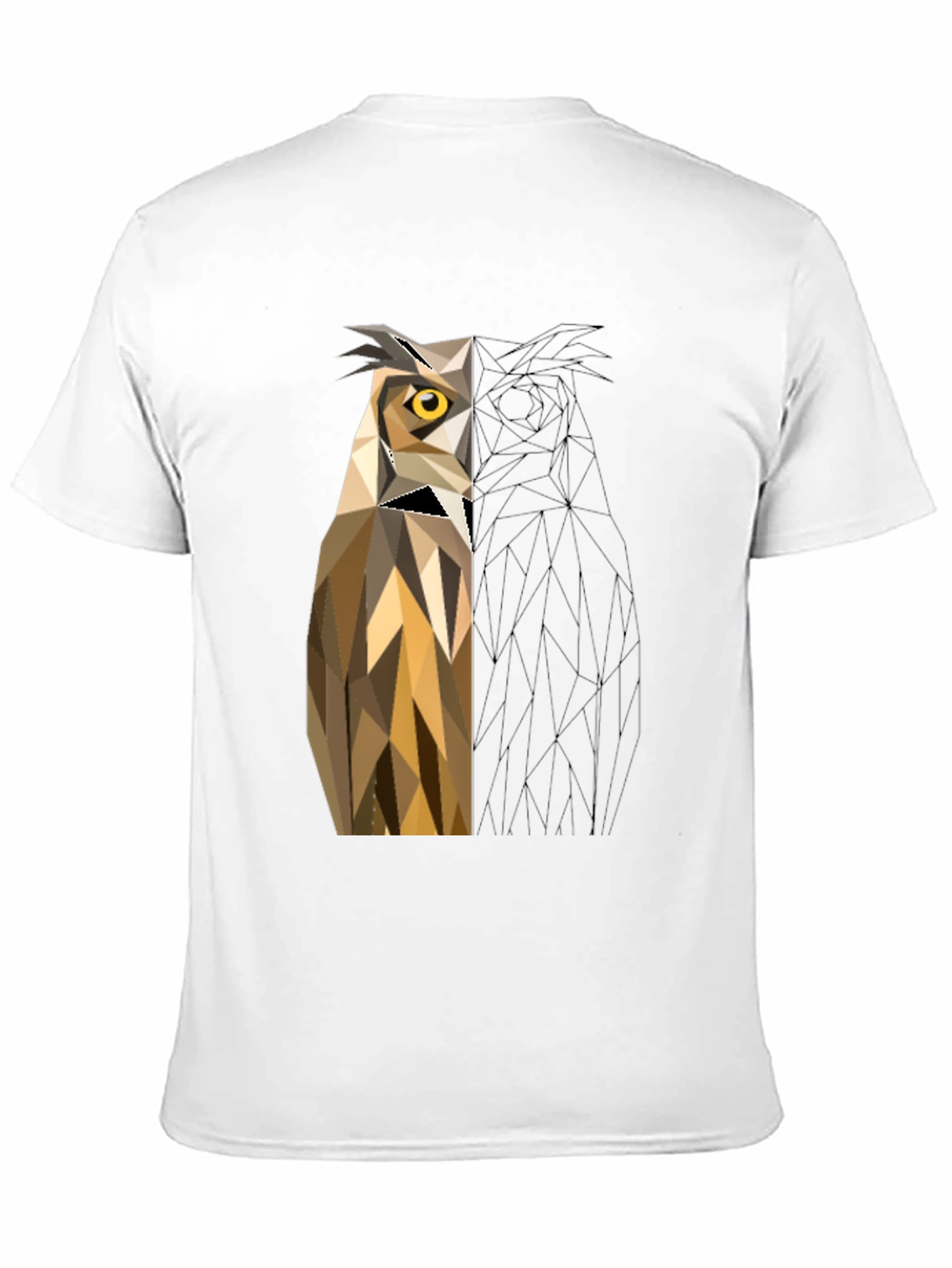 Geometric Owl T-Shirt - Modern Art Tee