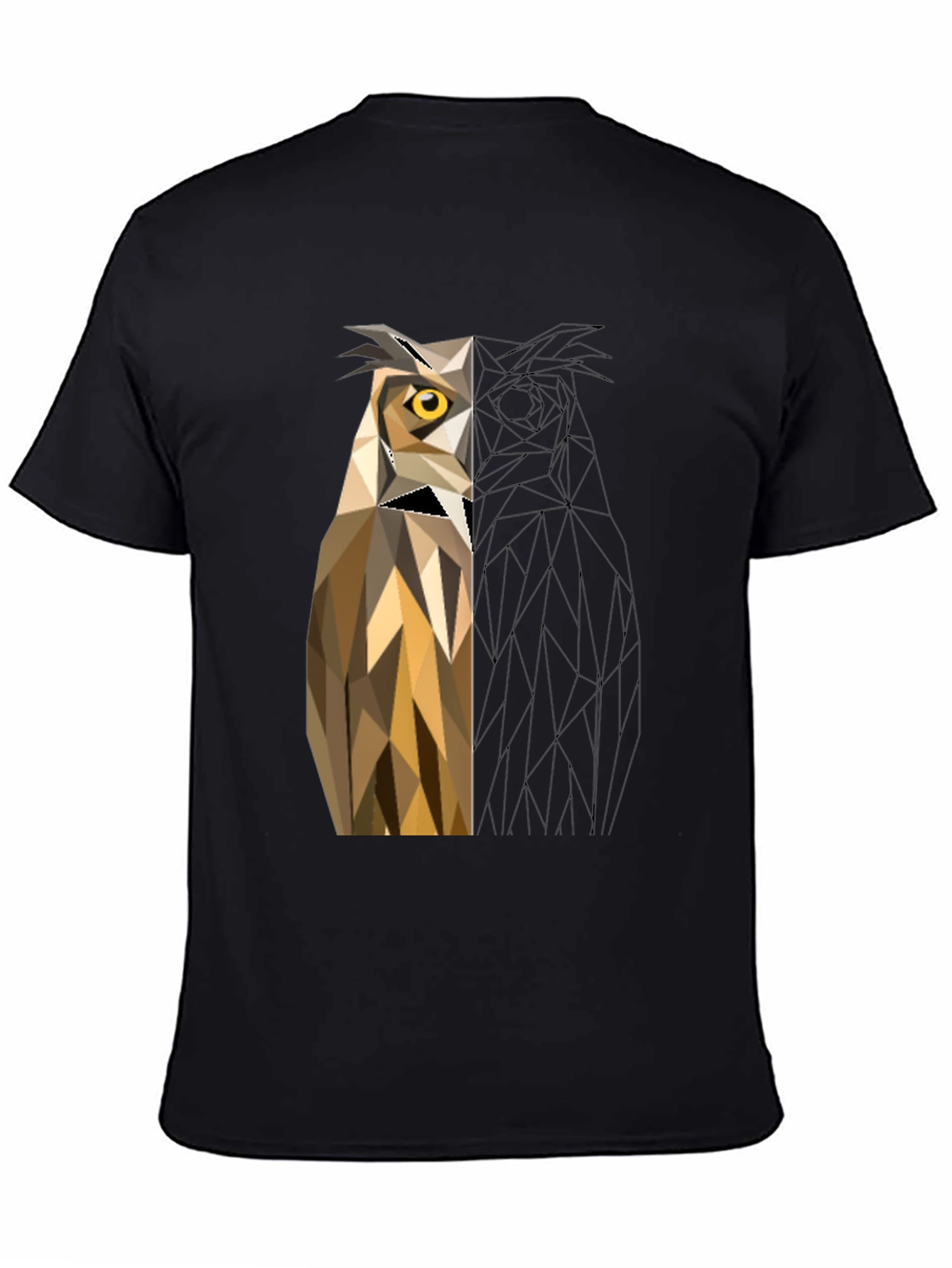 Geometric Owl T-Shirt - Modern Art Tee