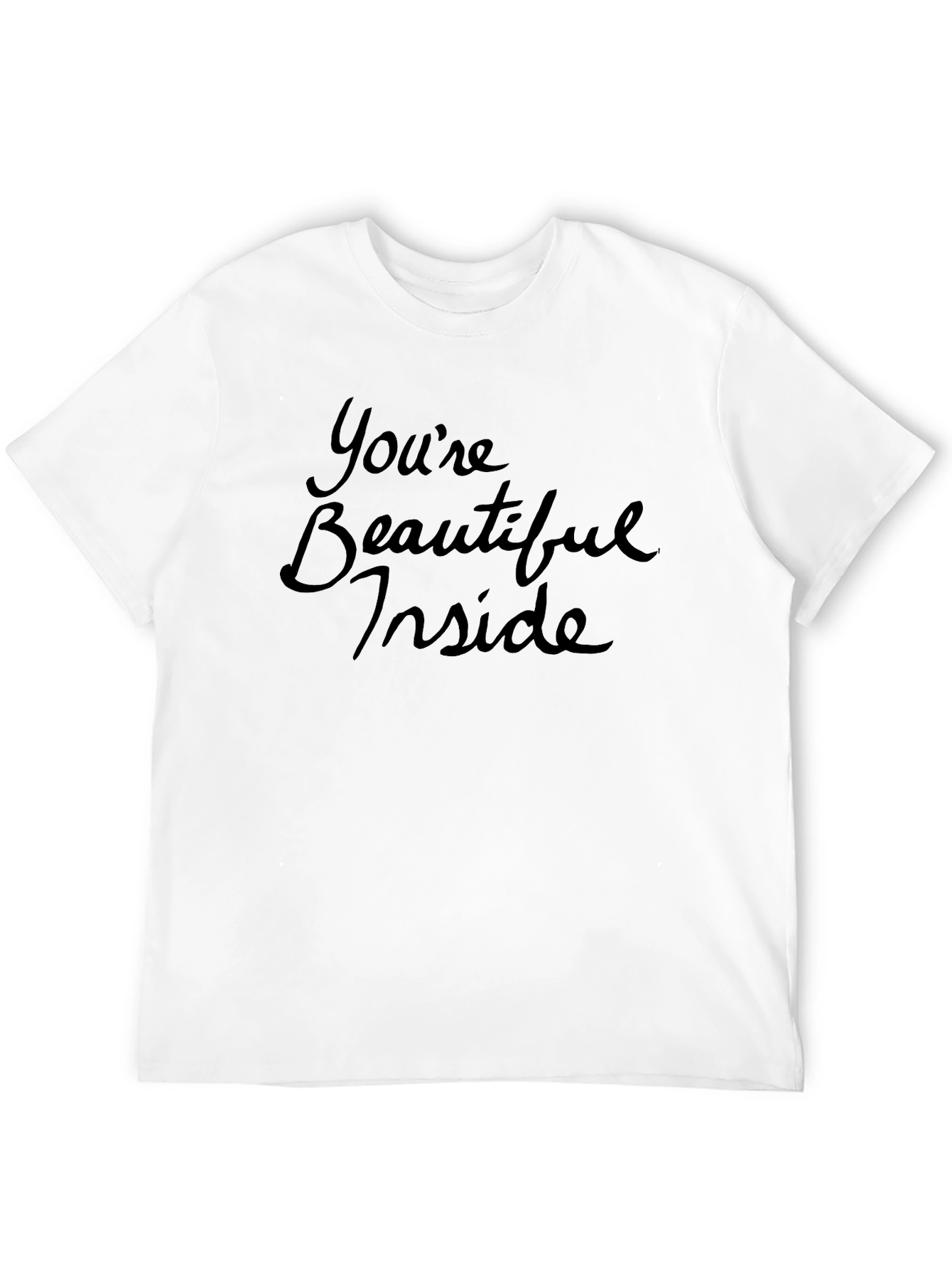 Youre Beautiful Inside Graphic Tee - Soft Black