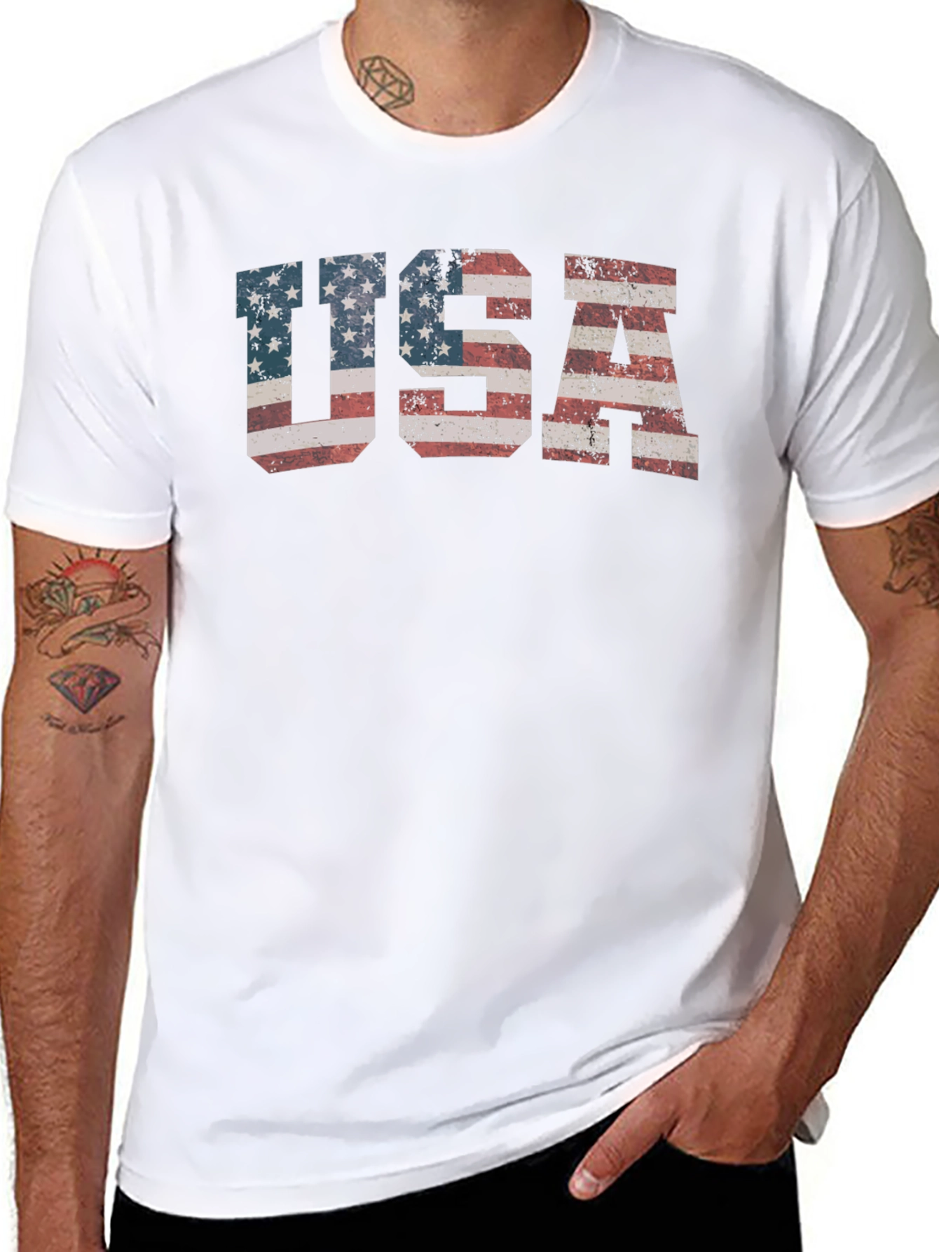 USA Flag Graphic T-Shirt