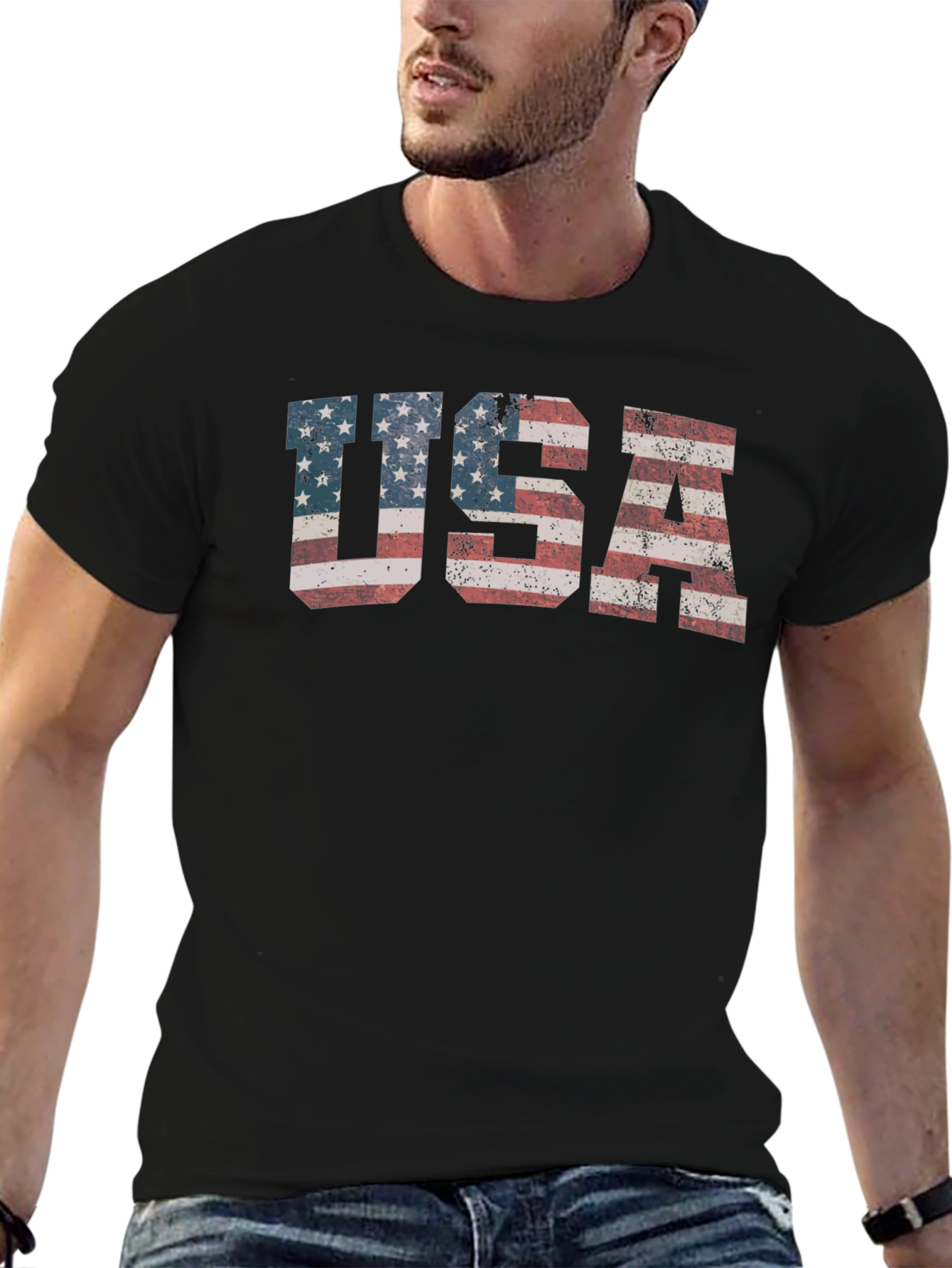 USA Flag Graphic T-Shirt