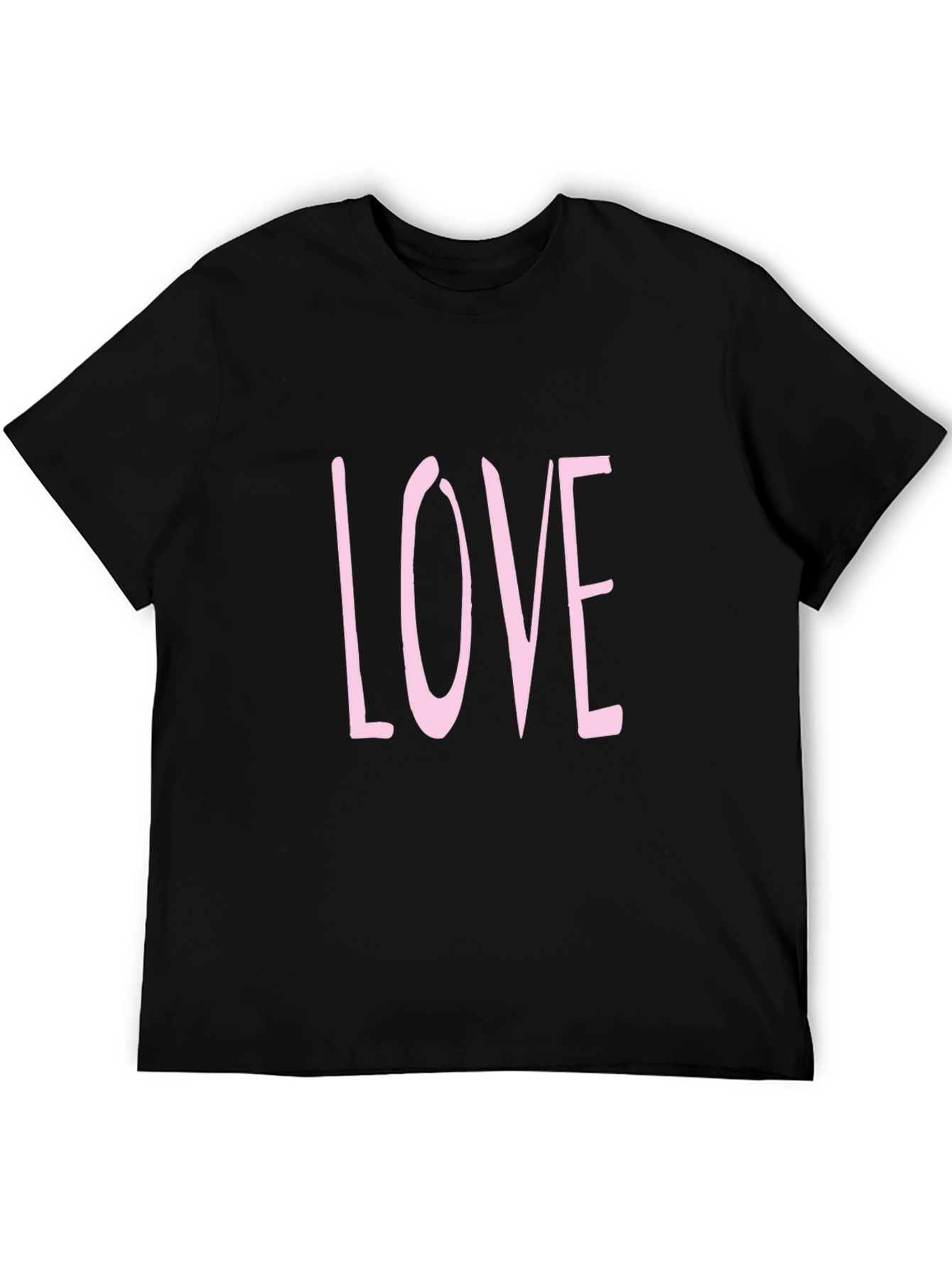 Mens Black LOVE Graphic Tee
