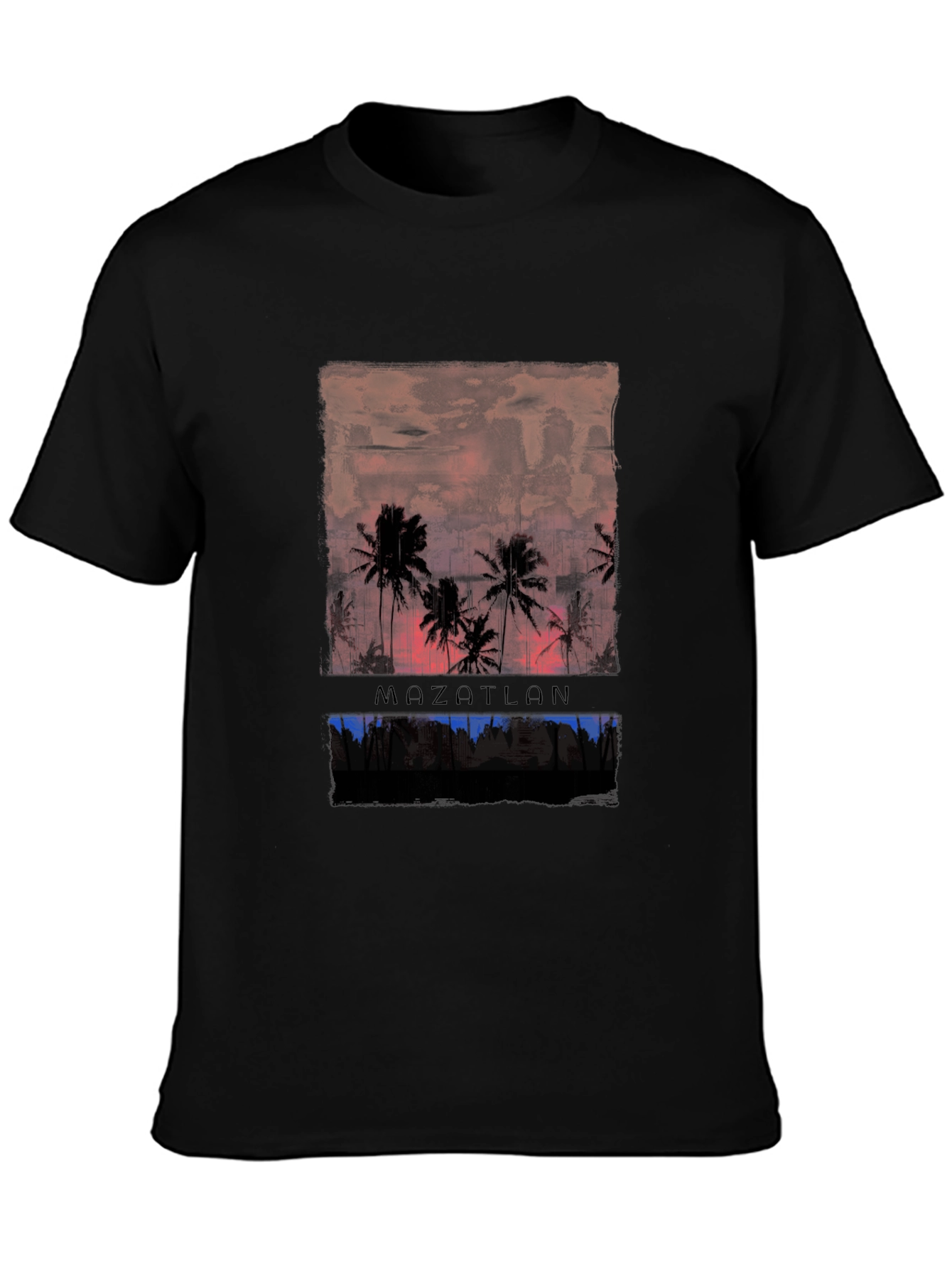 Mazatlan Palm Sunset Graphic T-Shirt