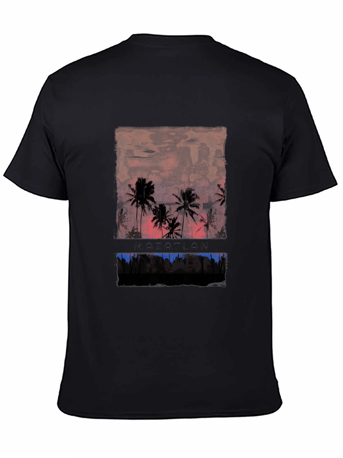 Mazatlan Palm Sunset Graphic T-Shirt