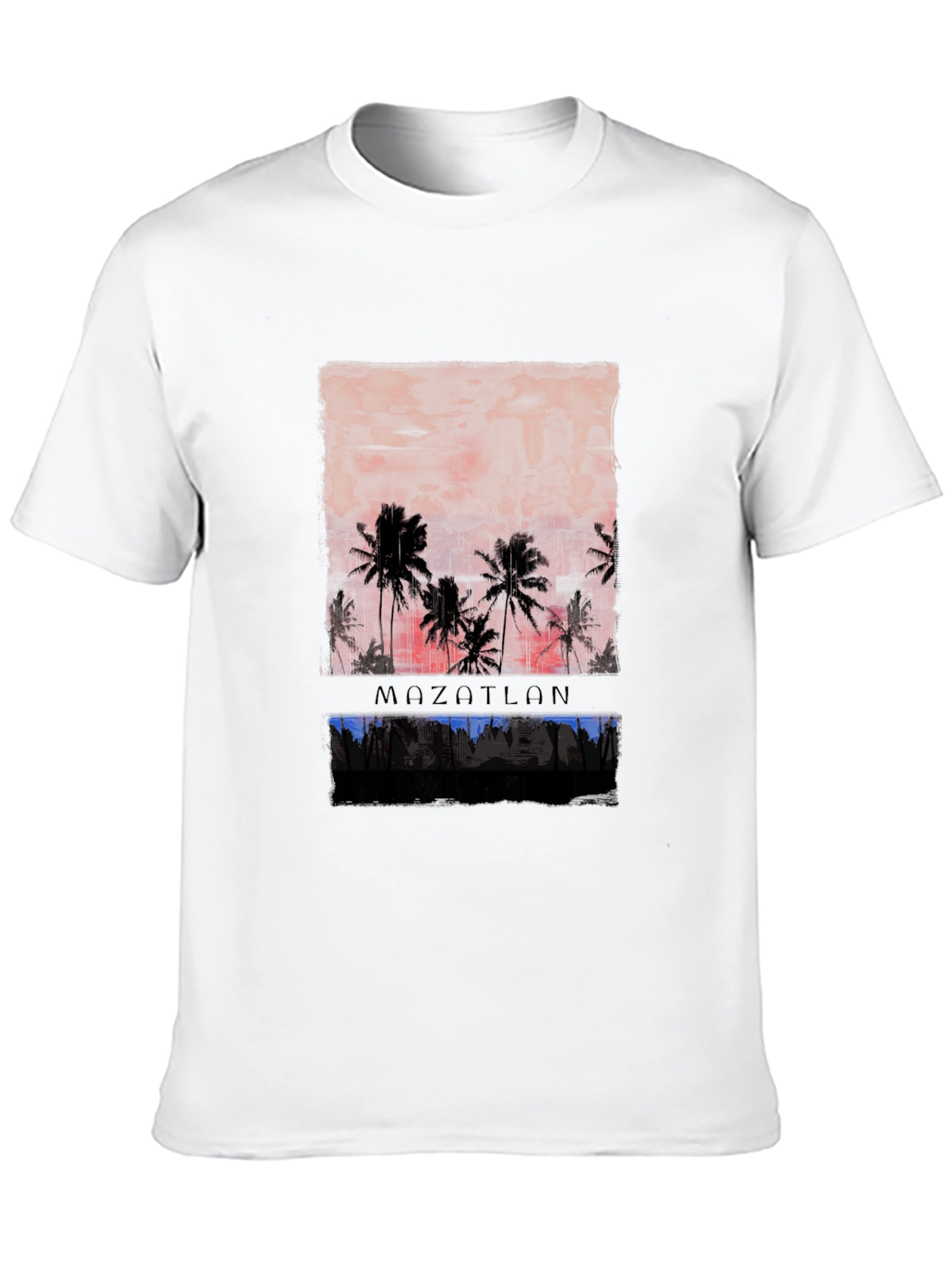 Mazatlan Palm Sunset Graphic T-Shirt