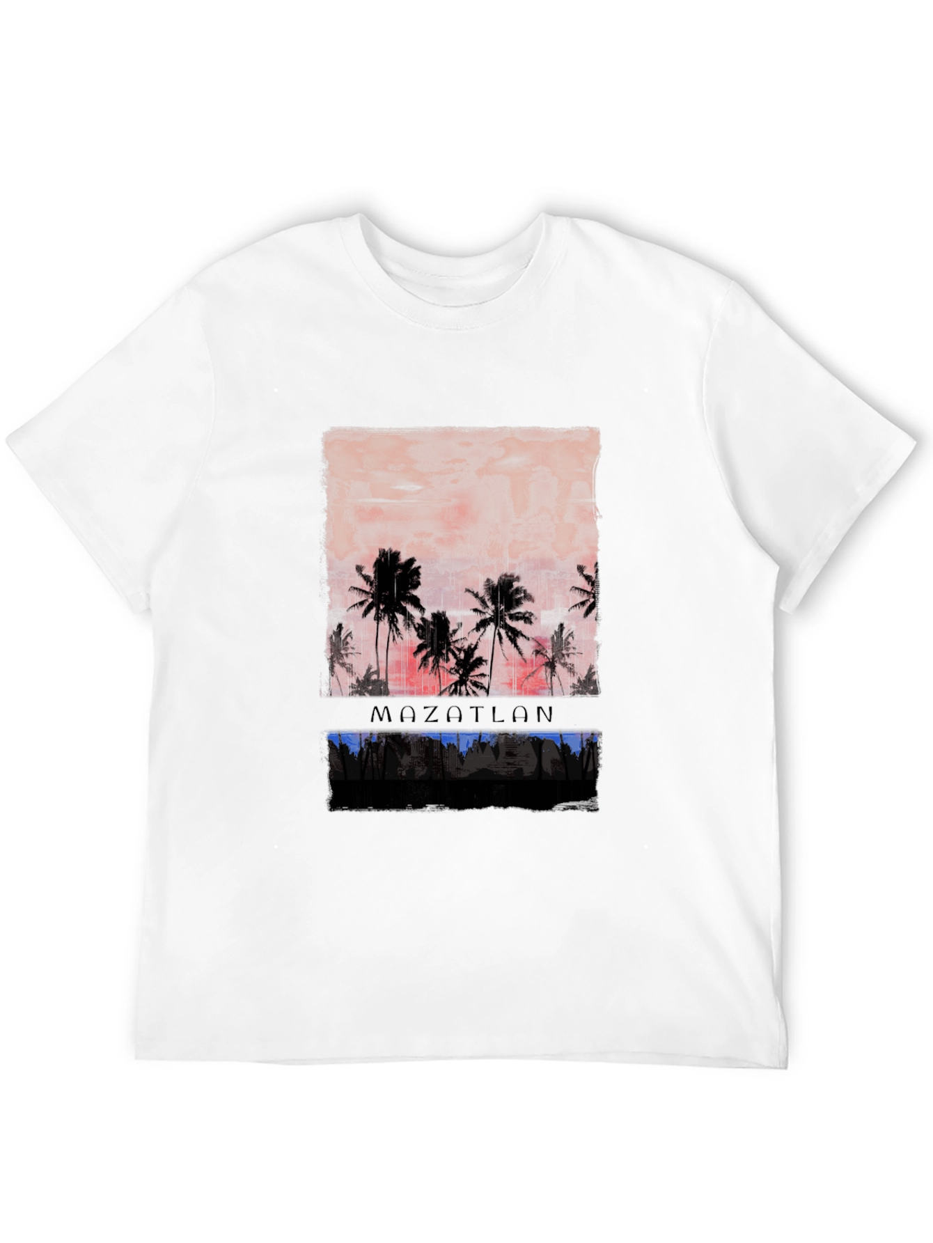 Mazatlan Palm Sunset Graphic T-Shirt