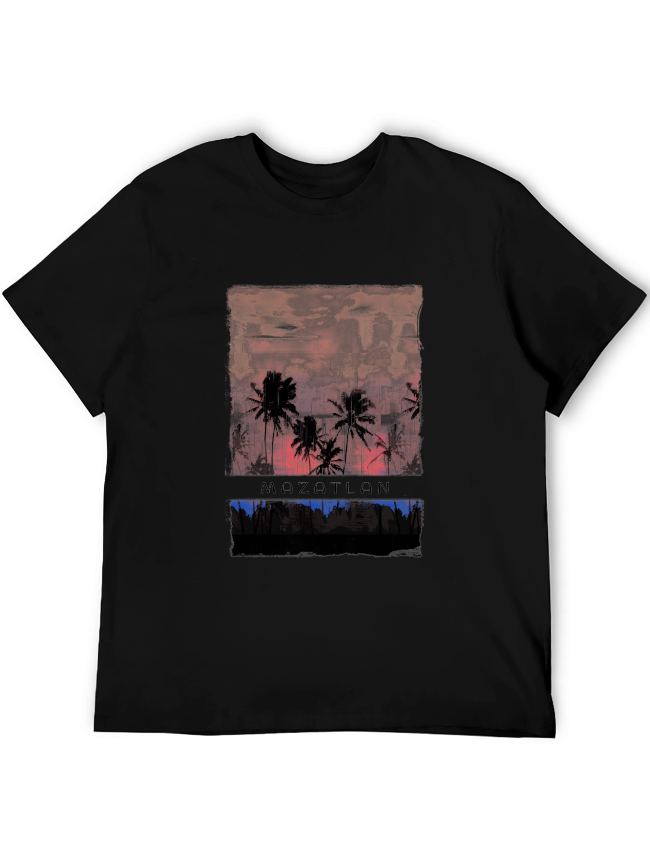 Mazatlan Palm Sunset Graphic T-Shirt