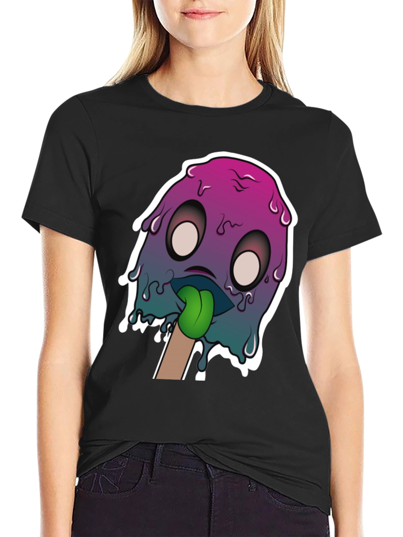 Melting Monster Graphic Tee - Unique Design