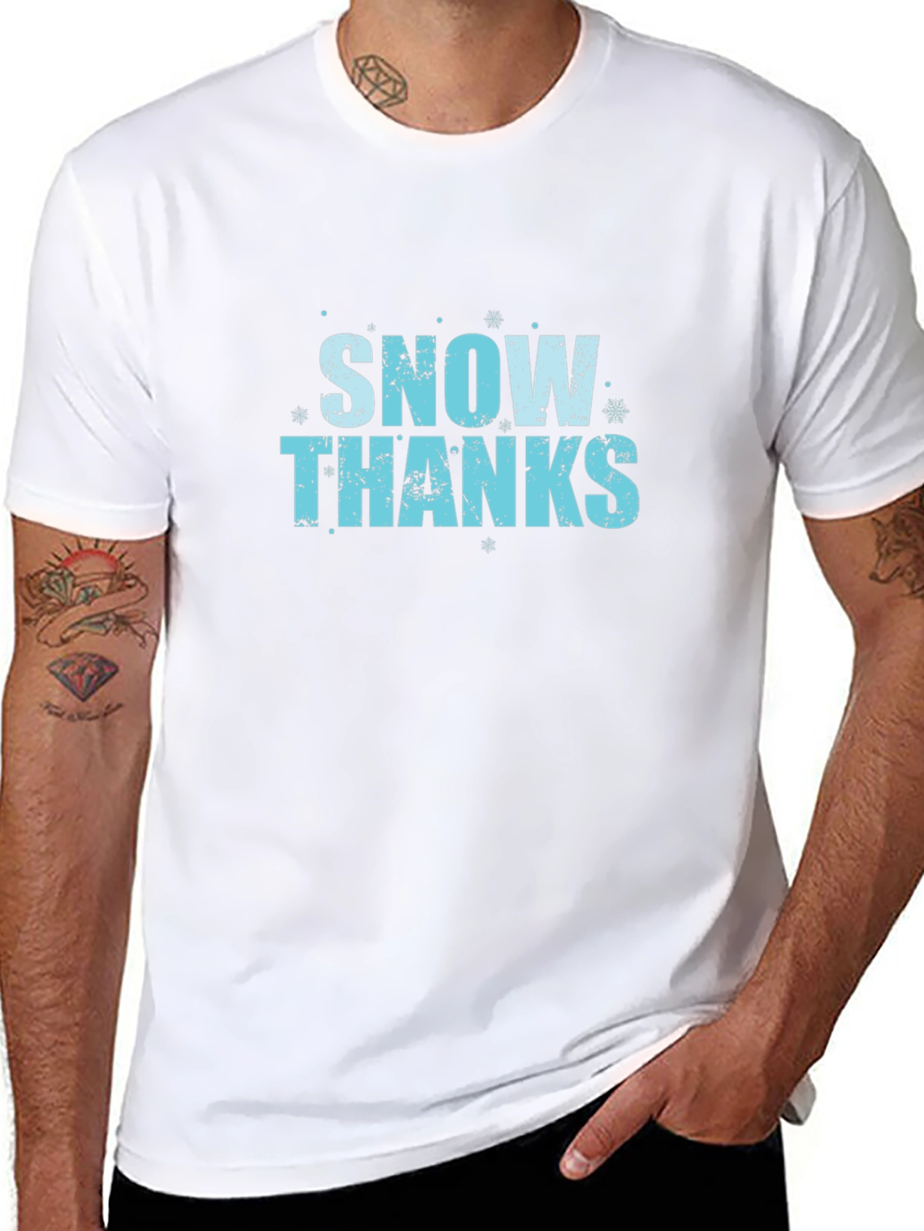 Snow Thanks Black T-Shirt