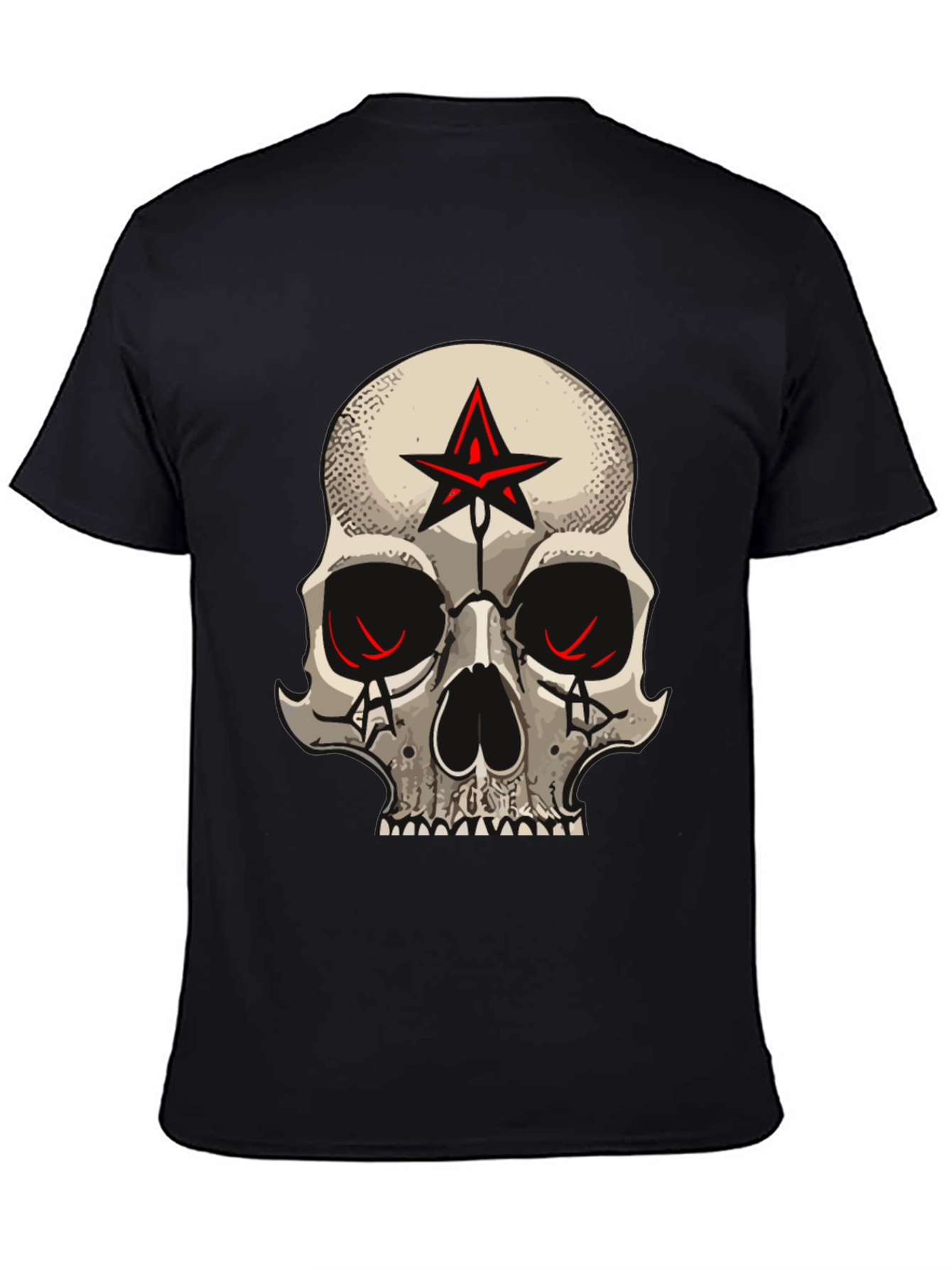 Skull Star Graphic Tee - Dark Fashion