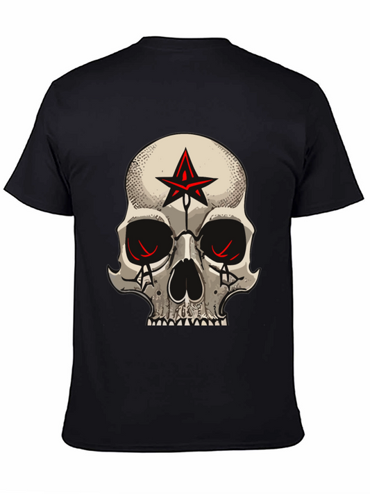 Skull Star Graphic Tee - Dark Fashion