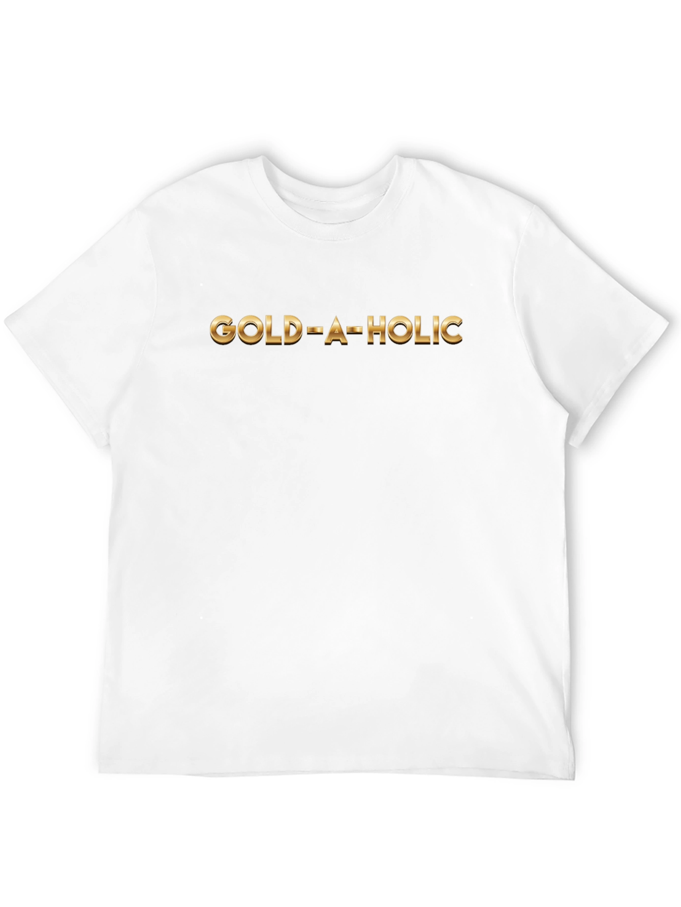 Gold-A-Holic Black T-Shirt - Stylish Statement Tee