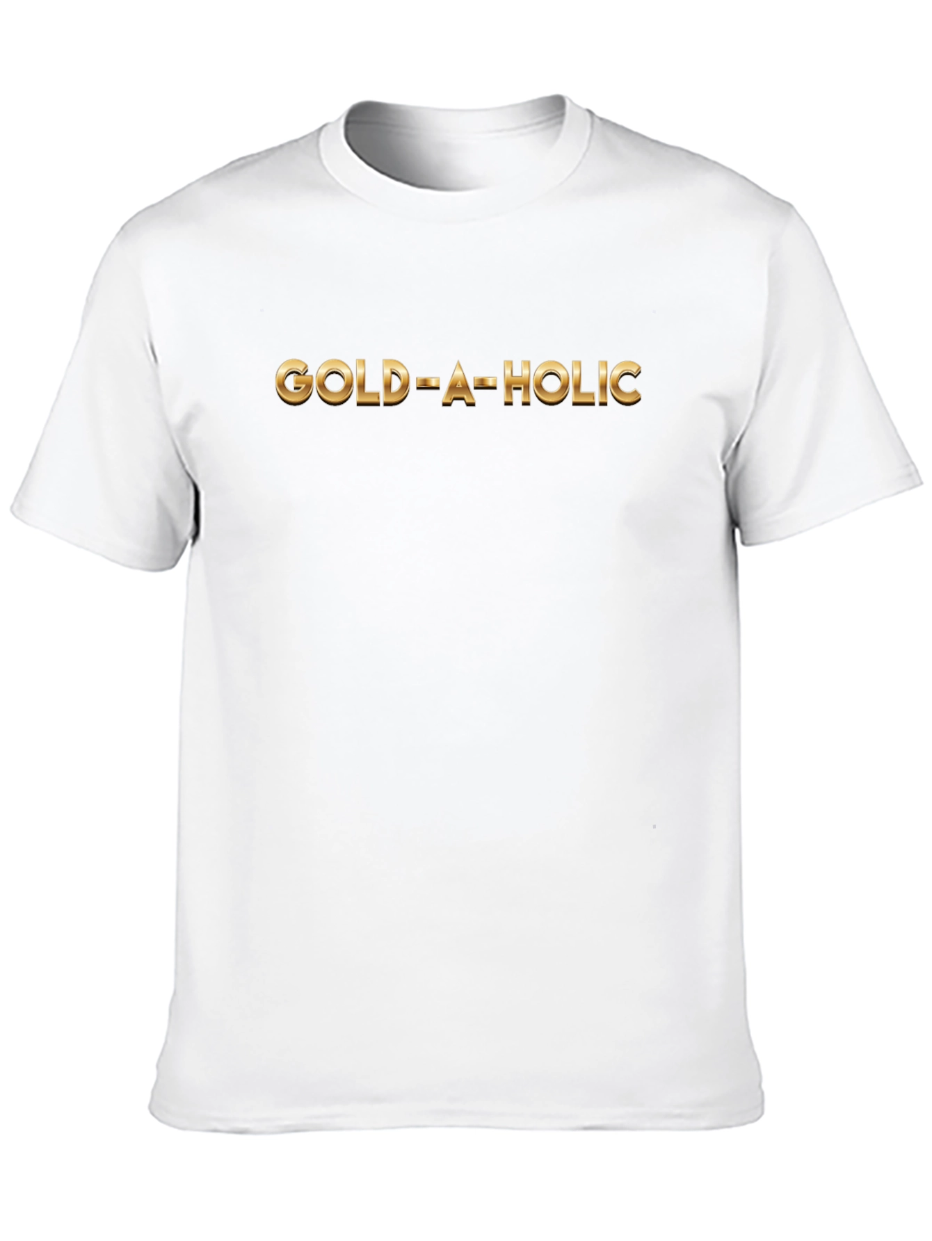 Gold-A-Holic Black T-Shirt - Stylish Statement Tee