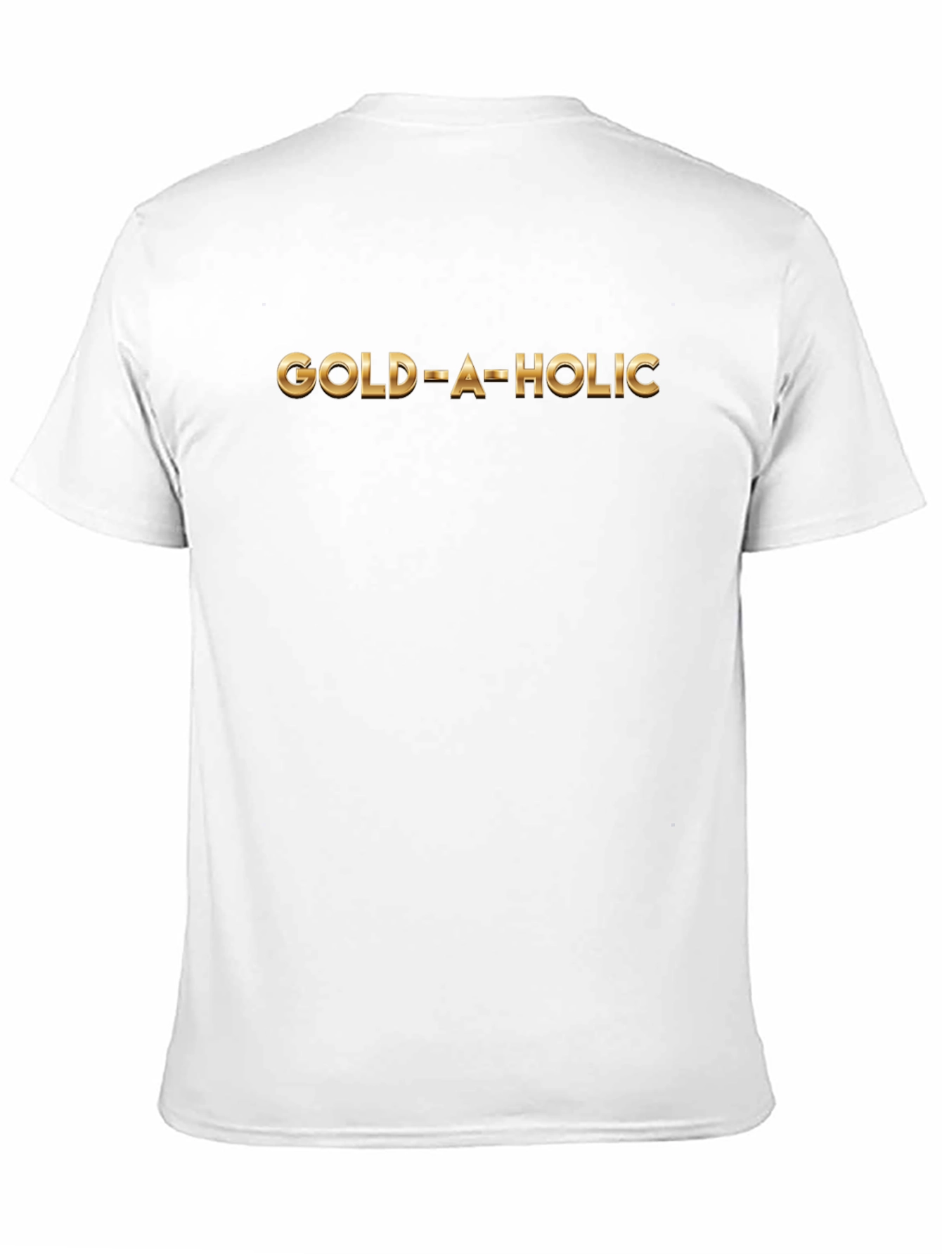 Gold-A-Holic Black T-Shirt - Stylish Statement Tee