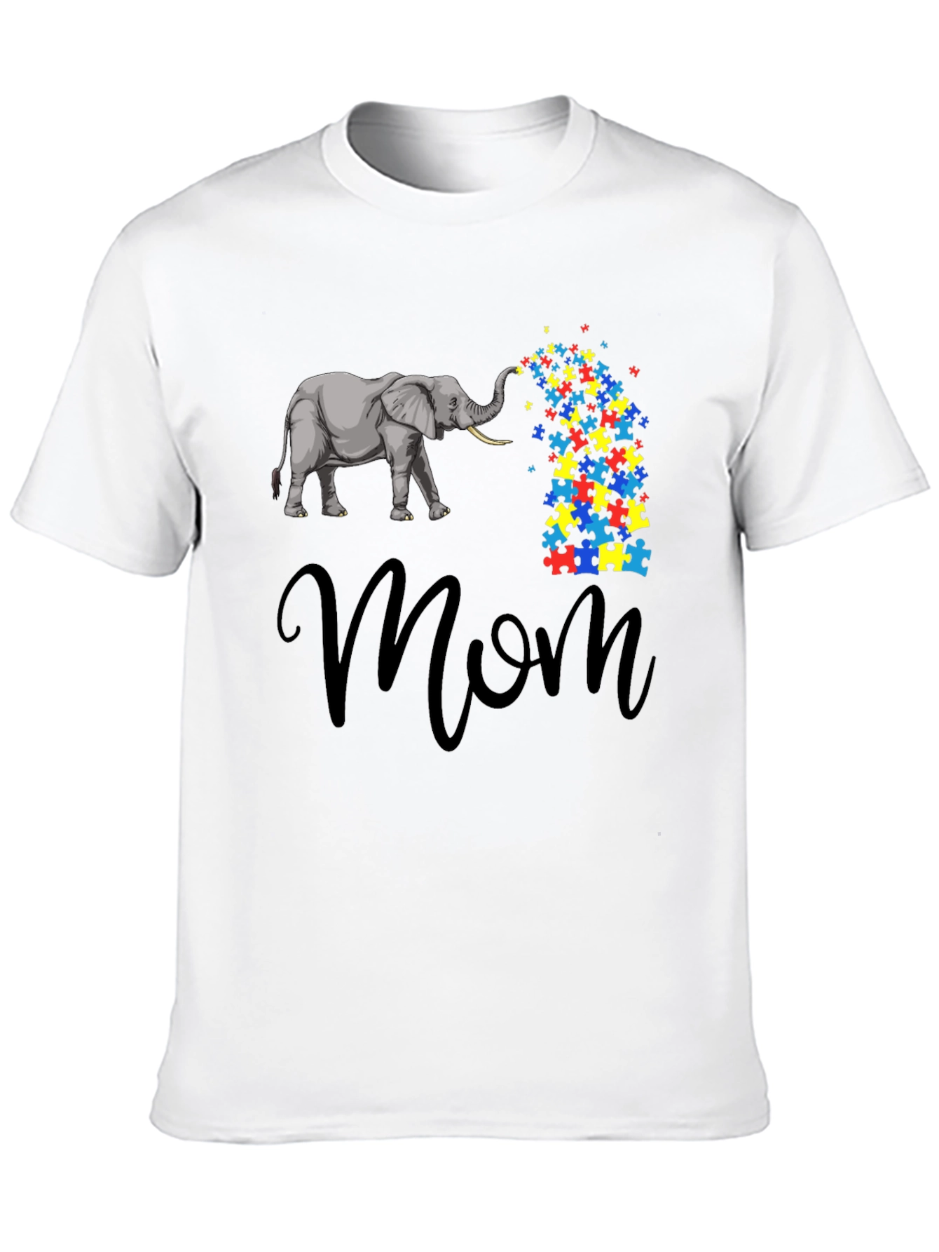 Autism Awareness Elephant Mom T-Shirt