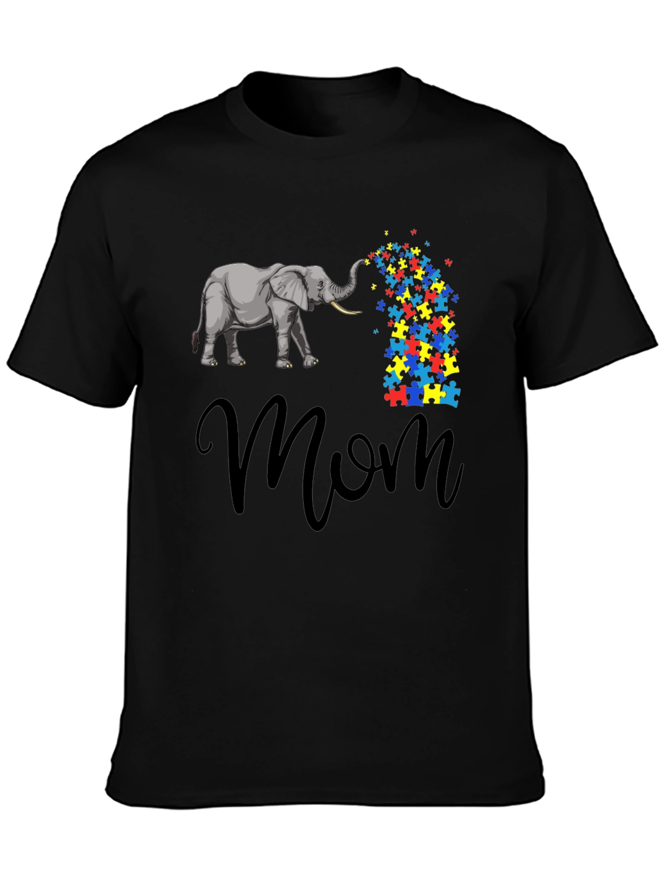 Autism Awareness Elephant Mom T-Shirt