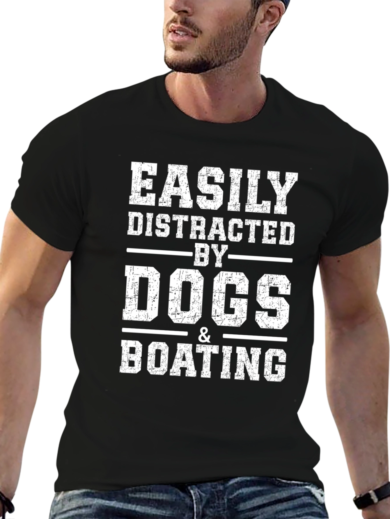 Easily Distracted By Dogs & Boating Graphic Tee