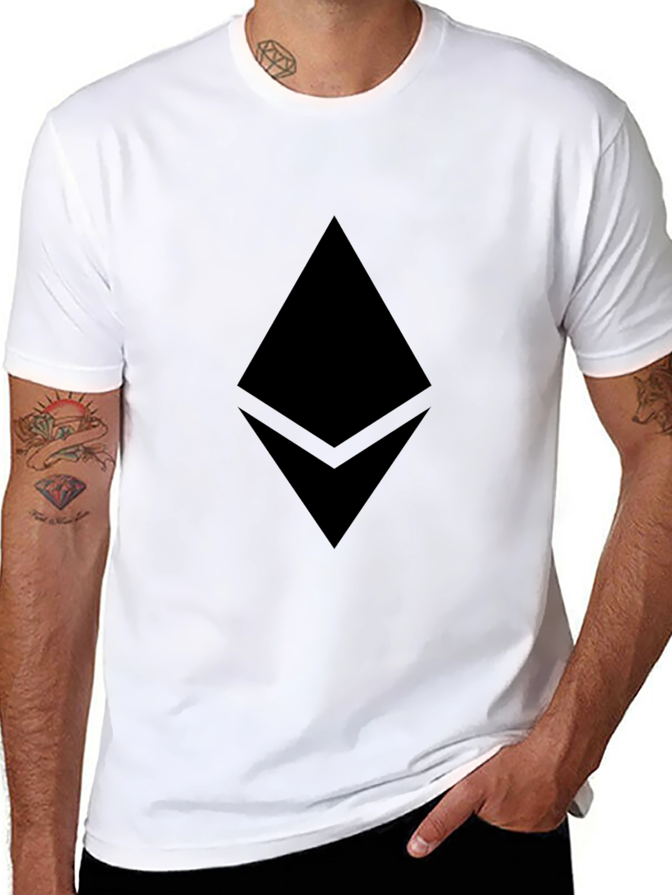 Ethereum Logo Black T-Shirt Crypto Currency