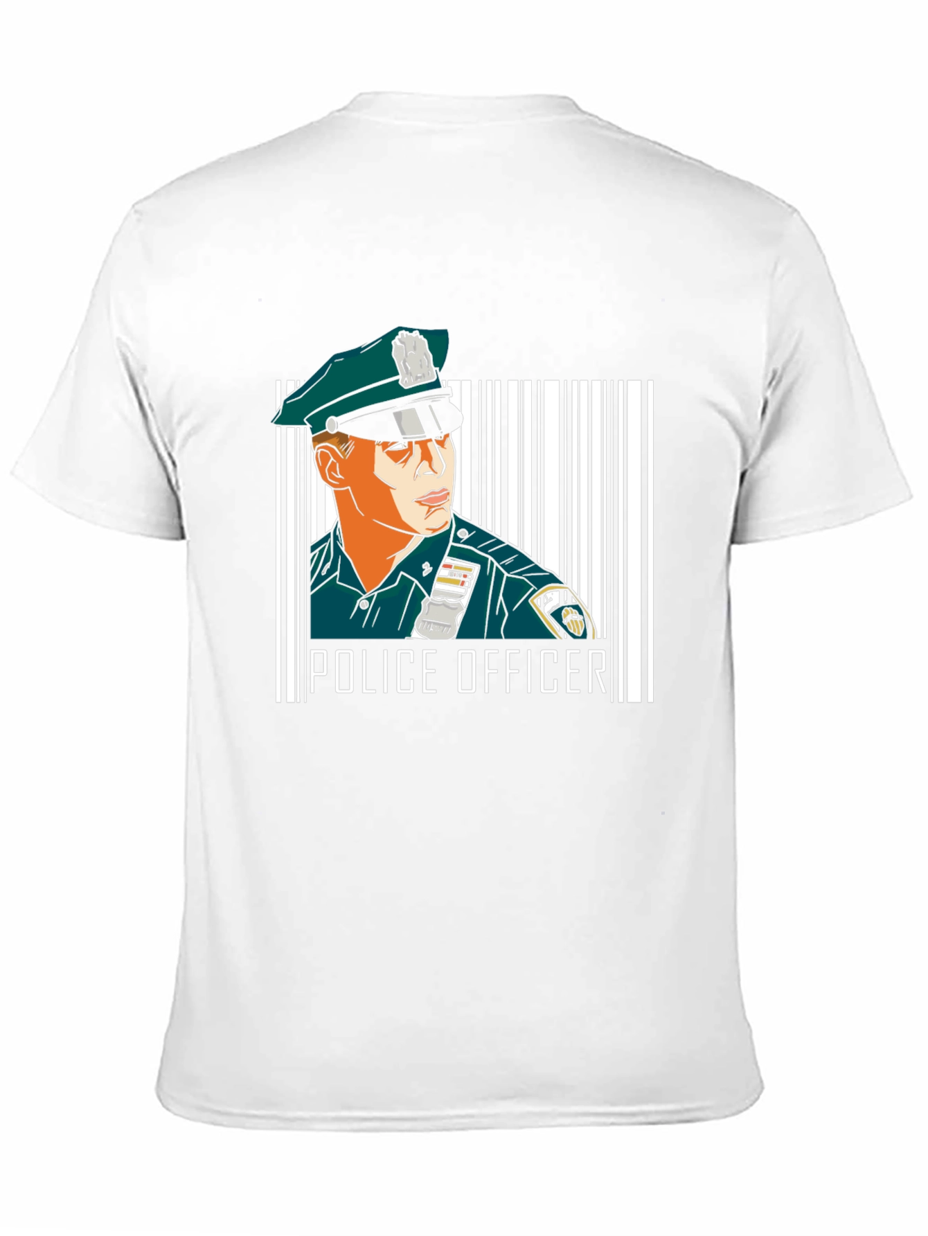 Police Officer Graphic T-Shirt - Cool Uniform Design