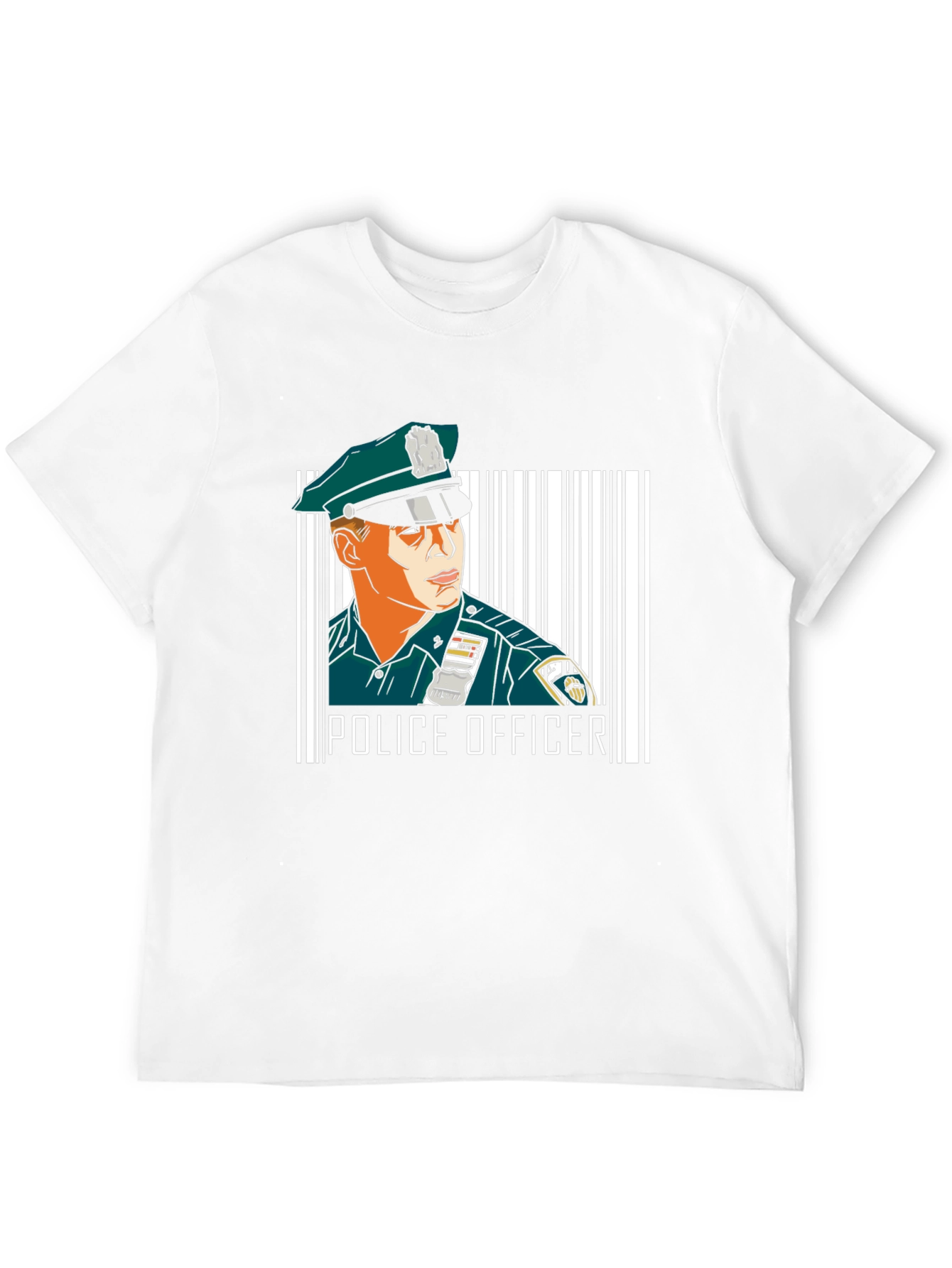 Police Officer Graphic T-Shirt - Cool Uniform Design