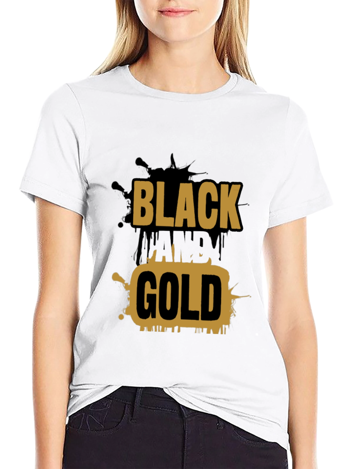 Black and Gold Graphic Tee - Stylish Mens T-Shirt