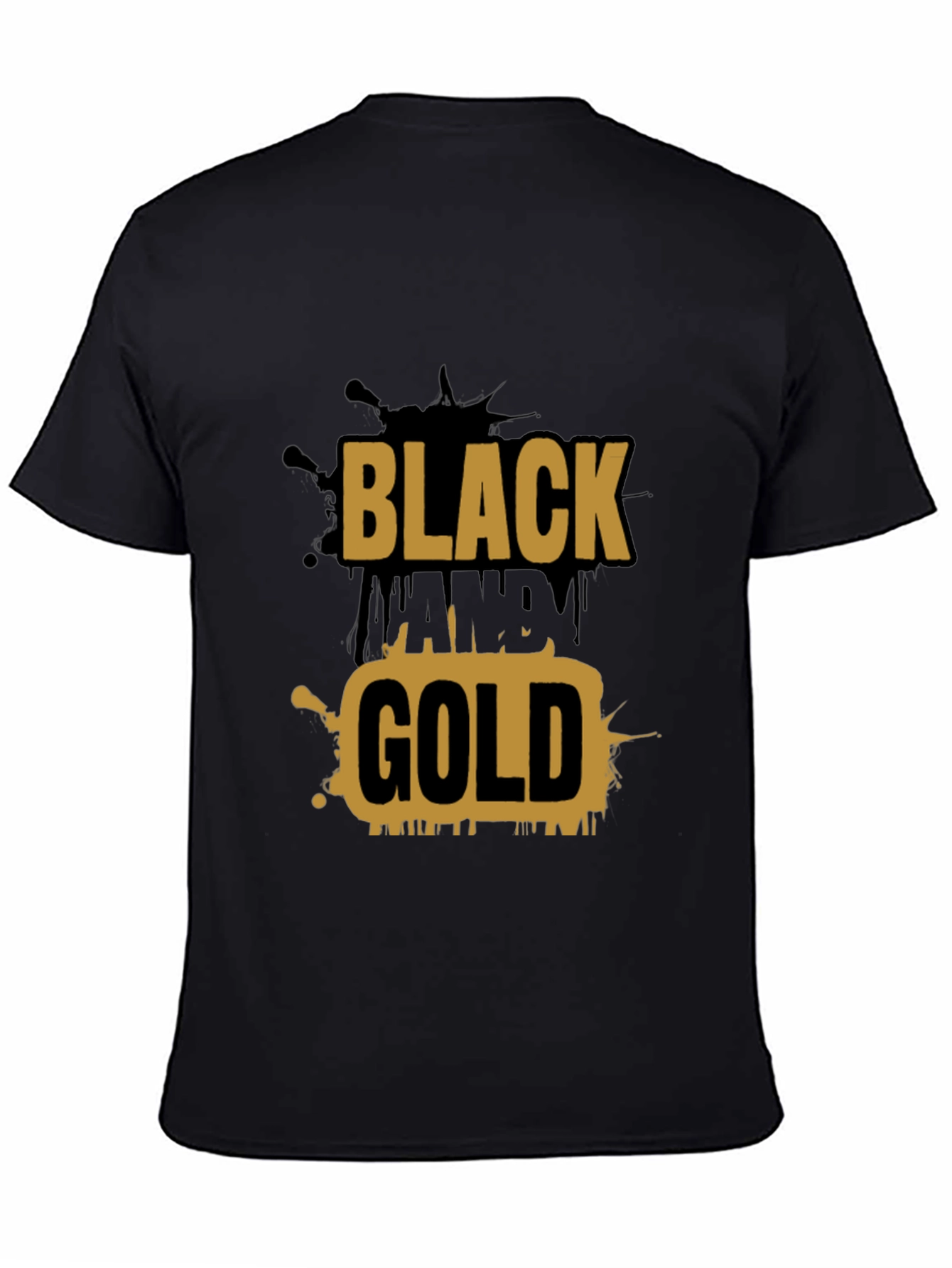Black and Gold Graphic Tee - Stylish Mens T-Shirt