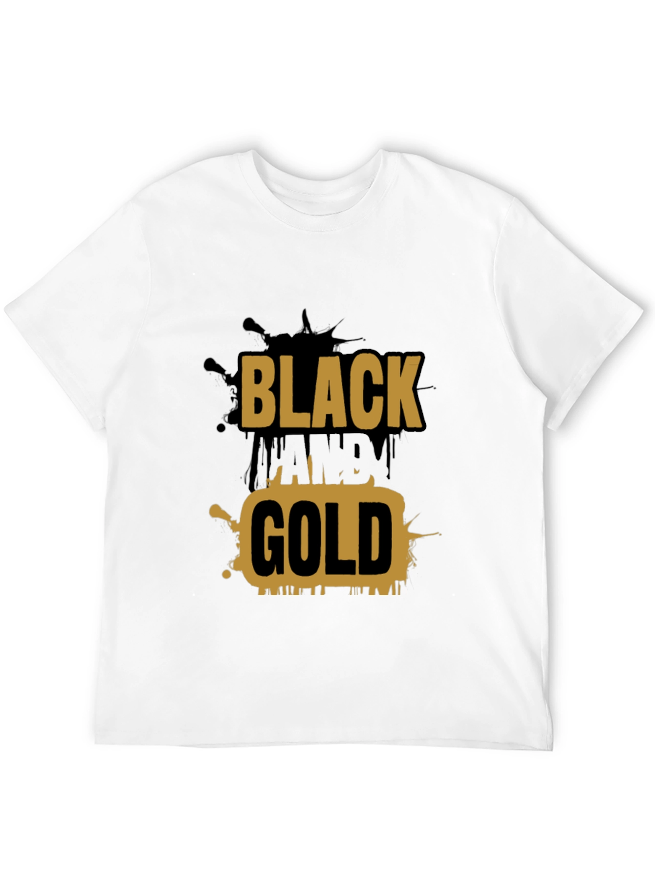 Black and Gold Graphic Tee - Stylish Mens T-Shirt