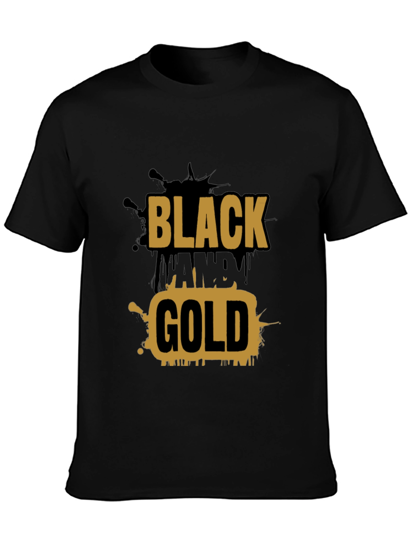 Black and Gold Graphic Tee - Stylish Mens T-Shirt