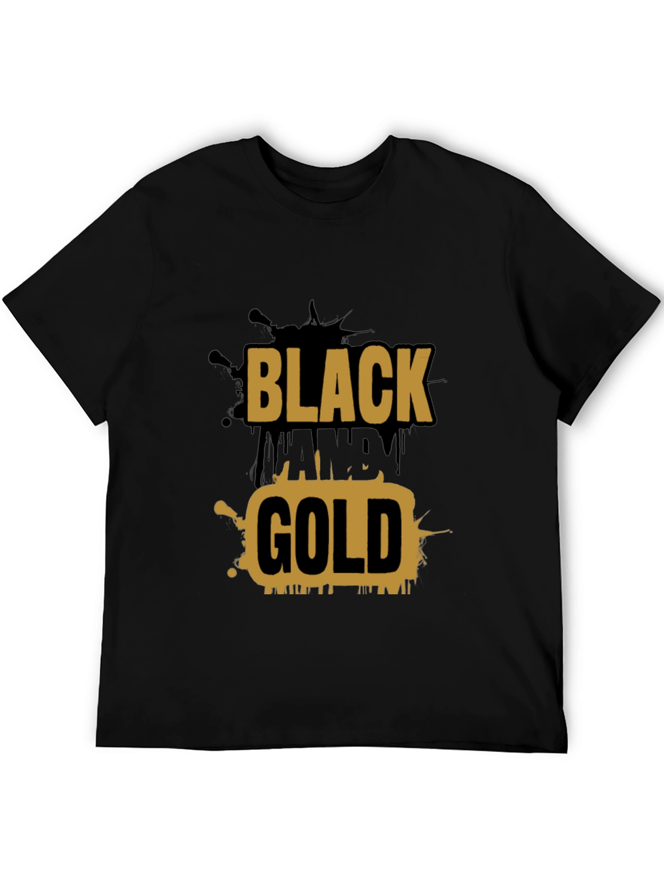 Black and Gold Graphic Tee - Stylish Mens T-Shirt