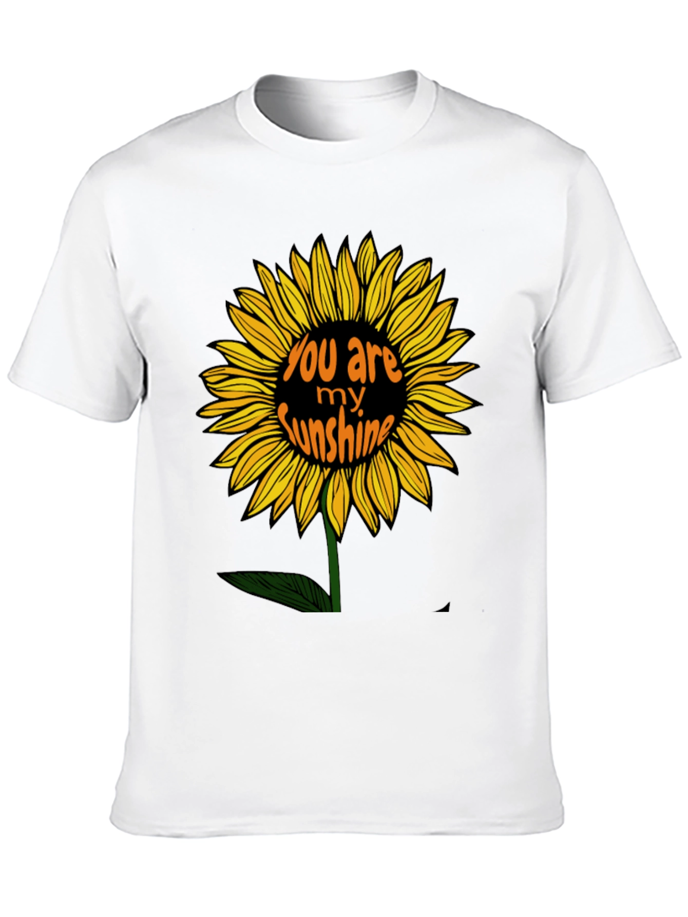 You Are My Sunshine Sunflower Black Graphic T-Shirt
