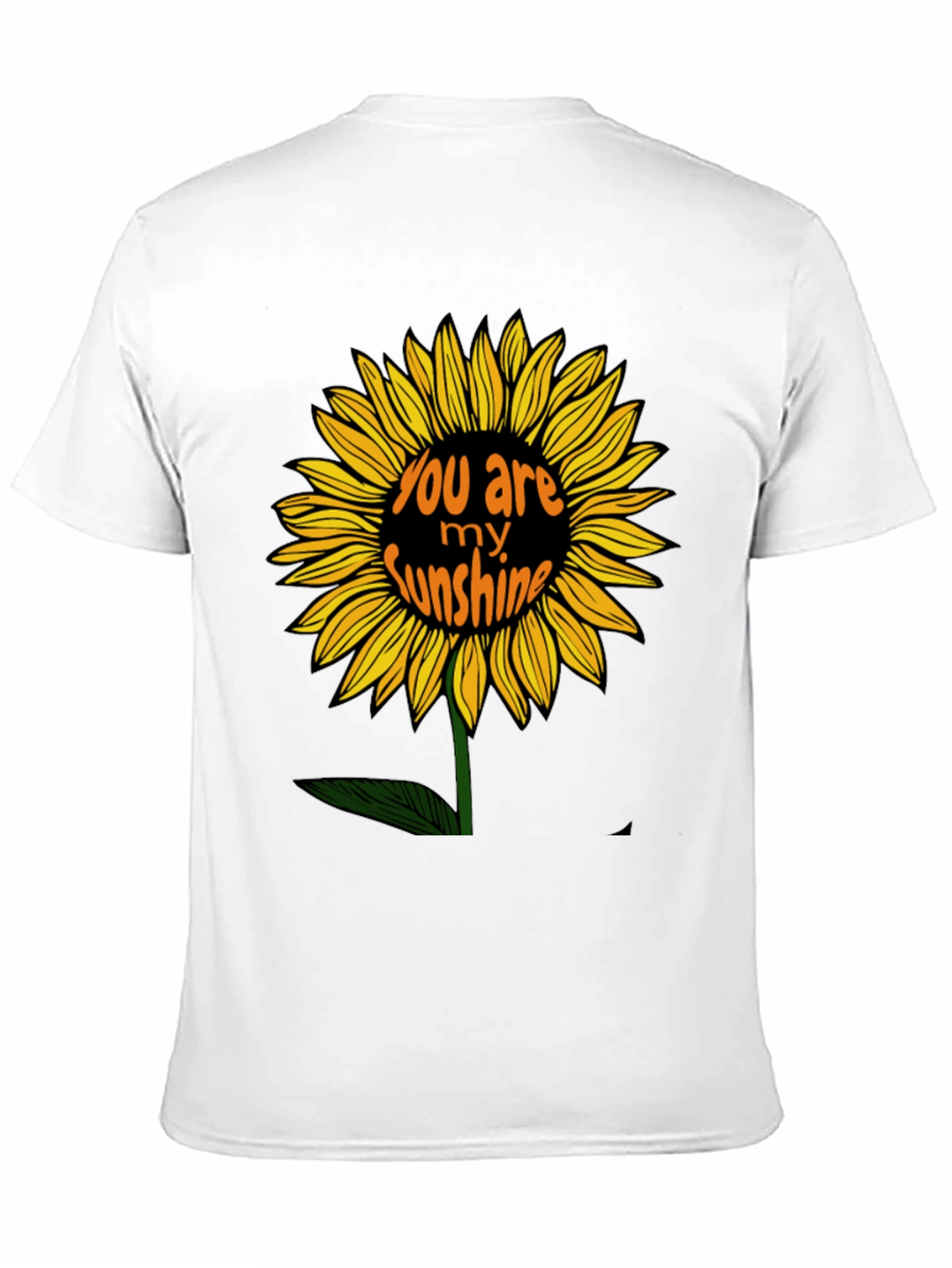 You Are My Sunshine Sunflower Black Graphic T-Shirt