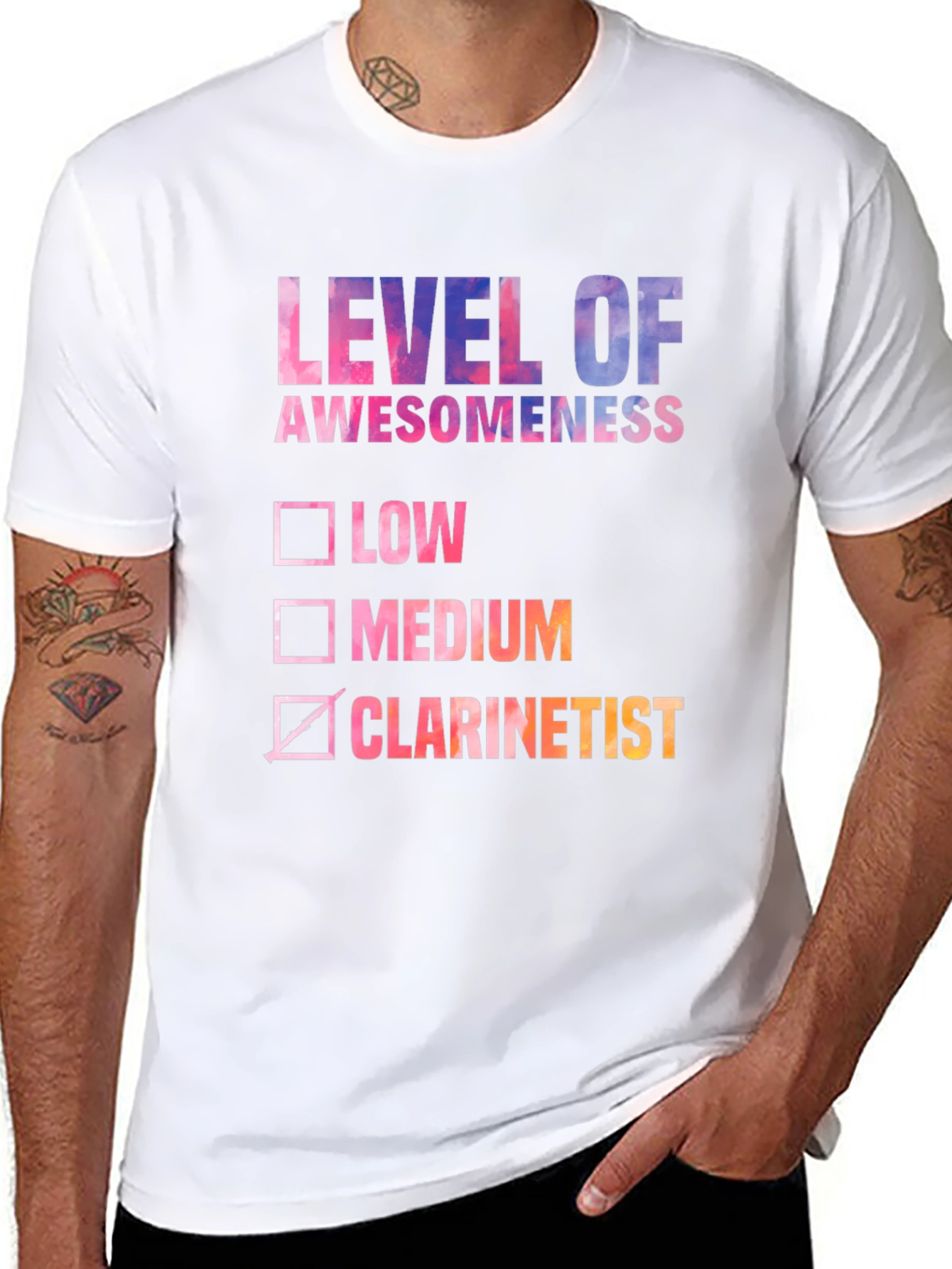 Level of Awesomeness Clarinetist T-Shirt
