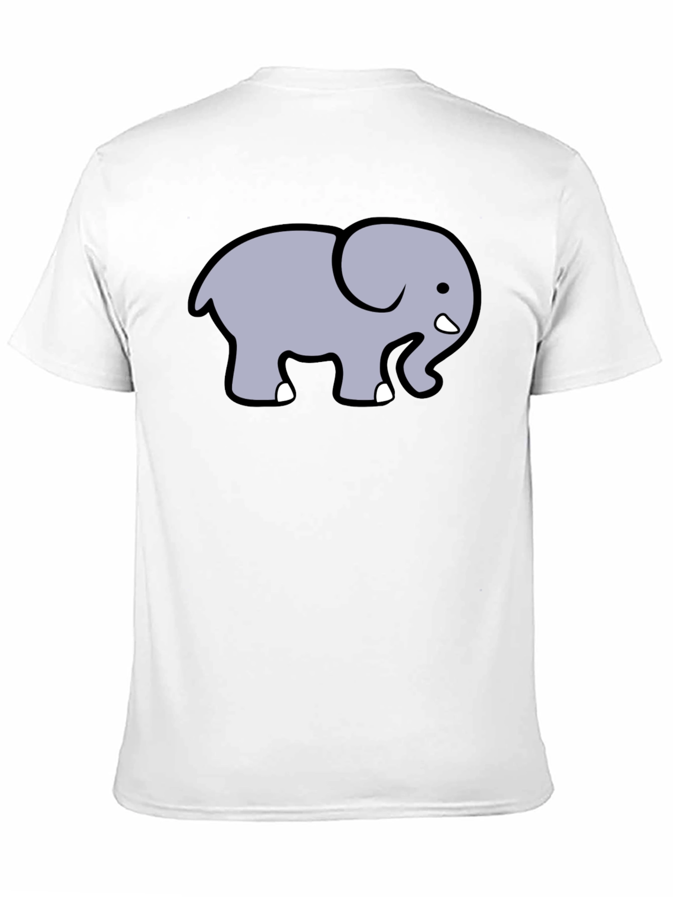 Cute Elephant Graphic T-Shirt - Black Cotton Tee