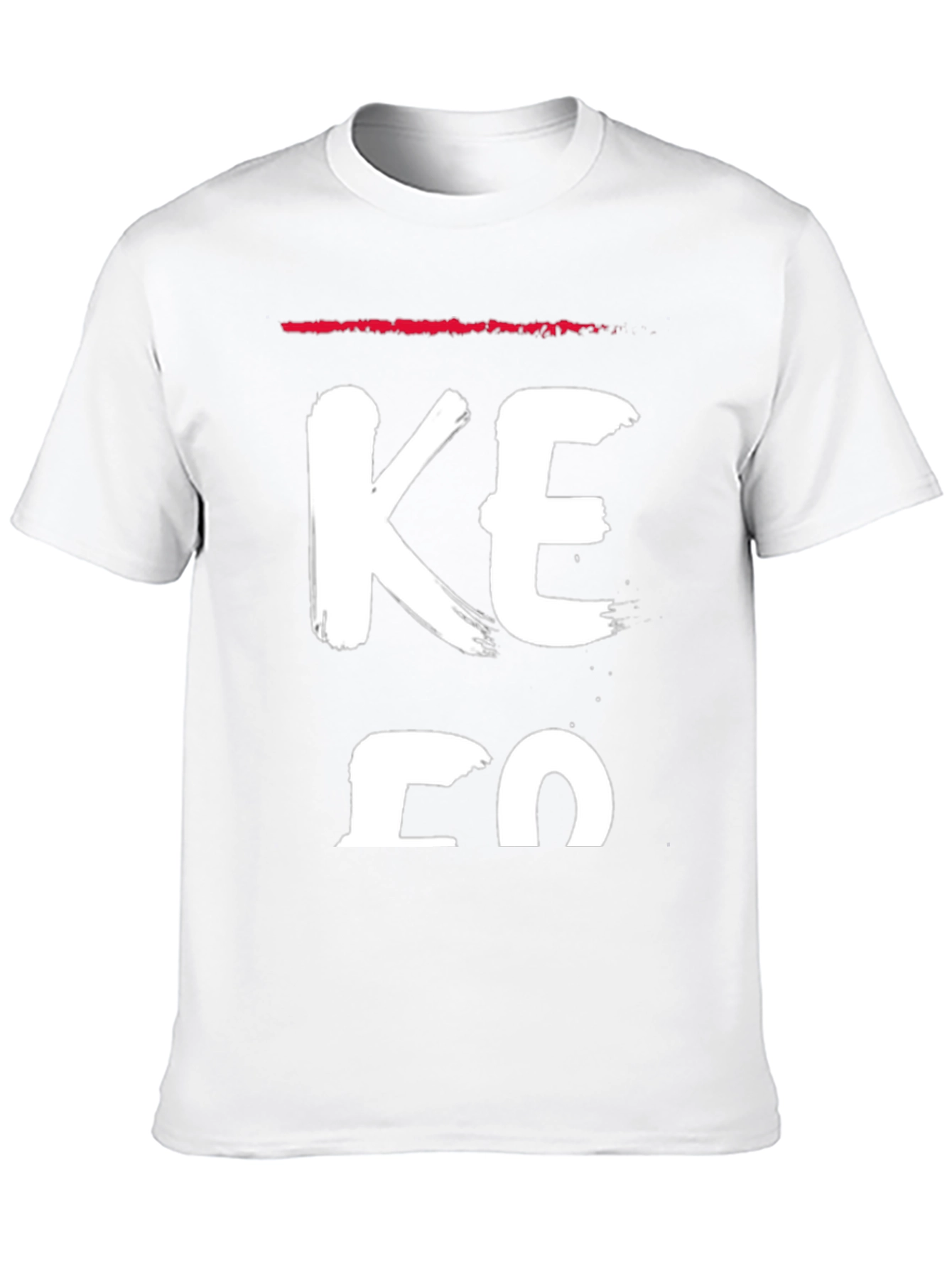 Mens Black Graphic T-Shirt - KE FO Bold Print