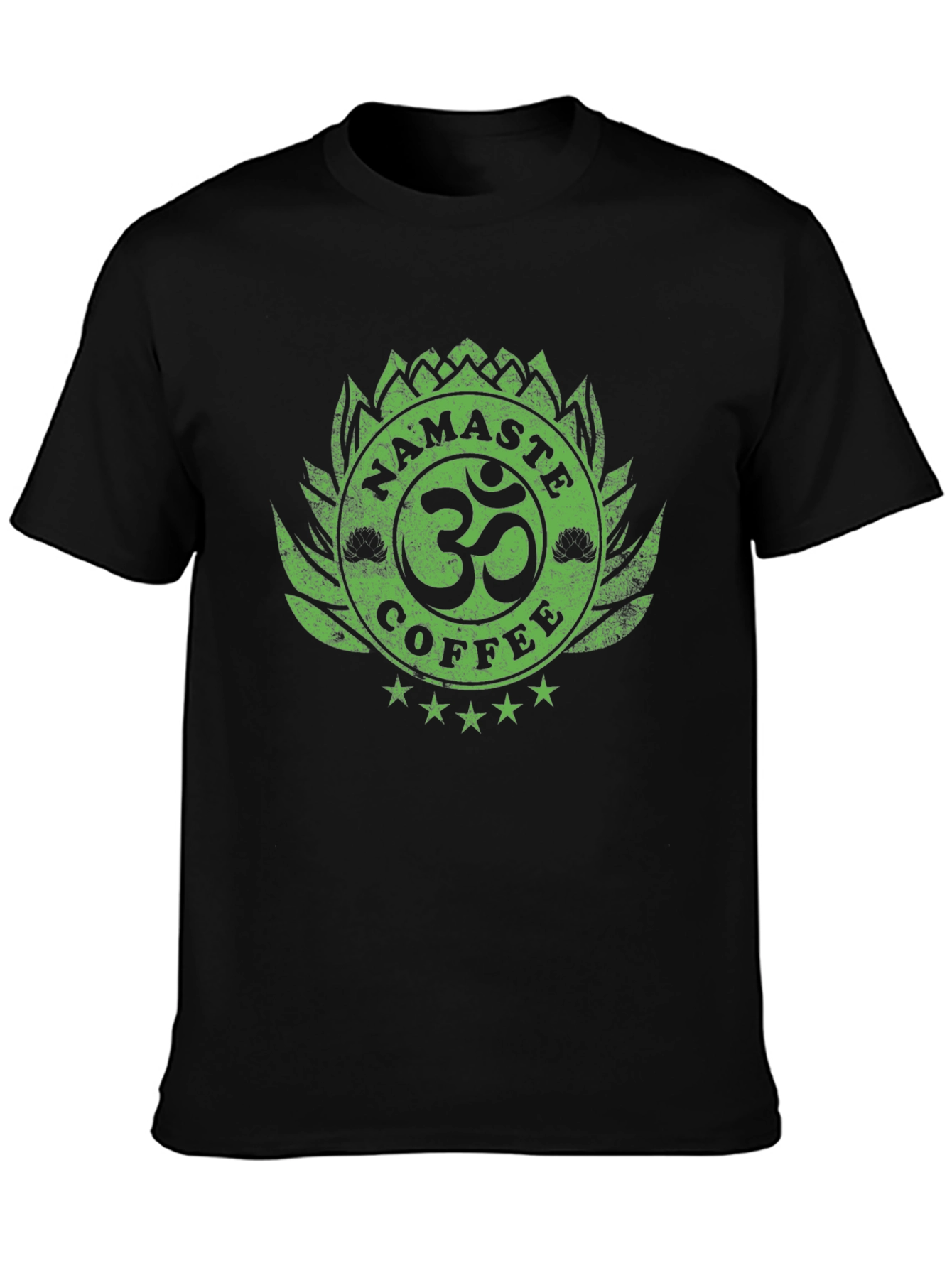 Namaste Coffee T-Shirt - Lotus OM Design